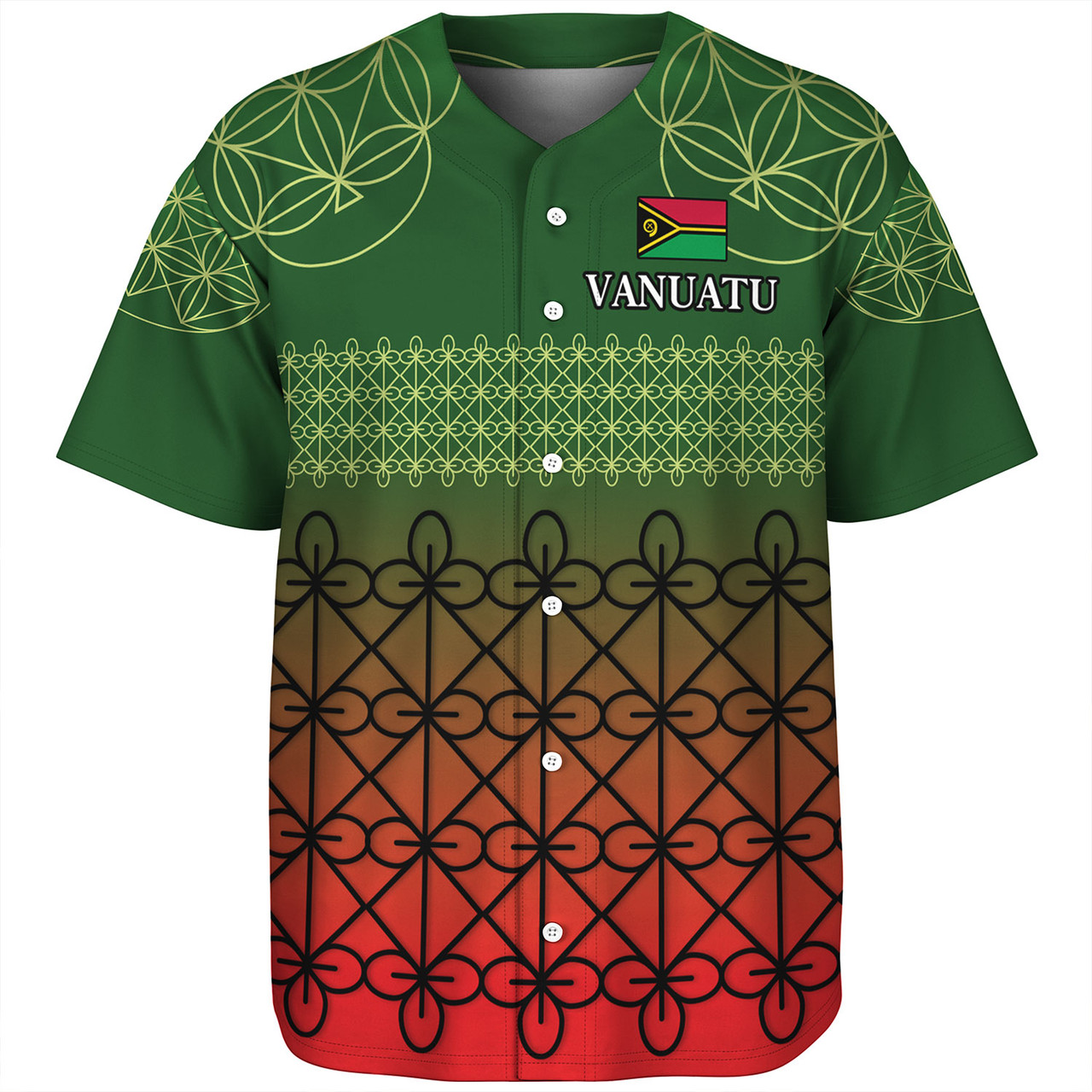 Vanuatu Baseball Shirt Custom Seal Flag Color Mutis En Atan Design