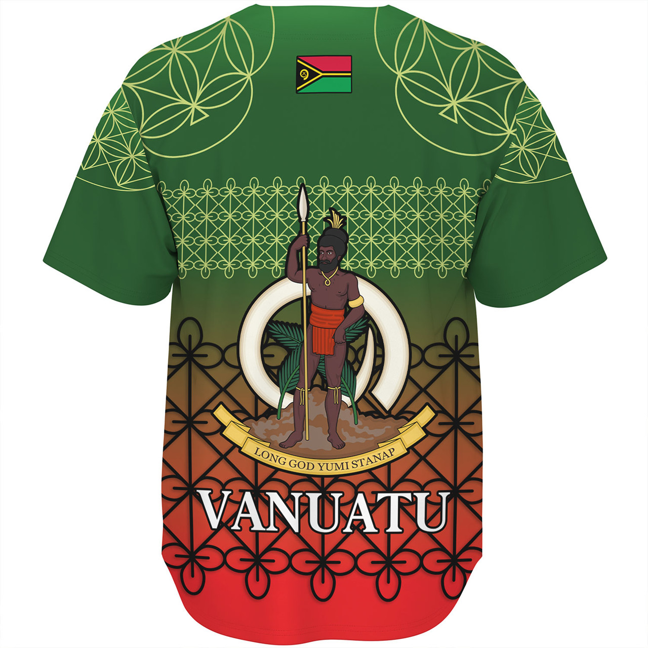 Vanuatu Baseball Shirt Custom Seal Flag Color Mutis En Atan Design