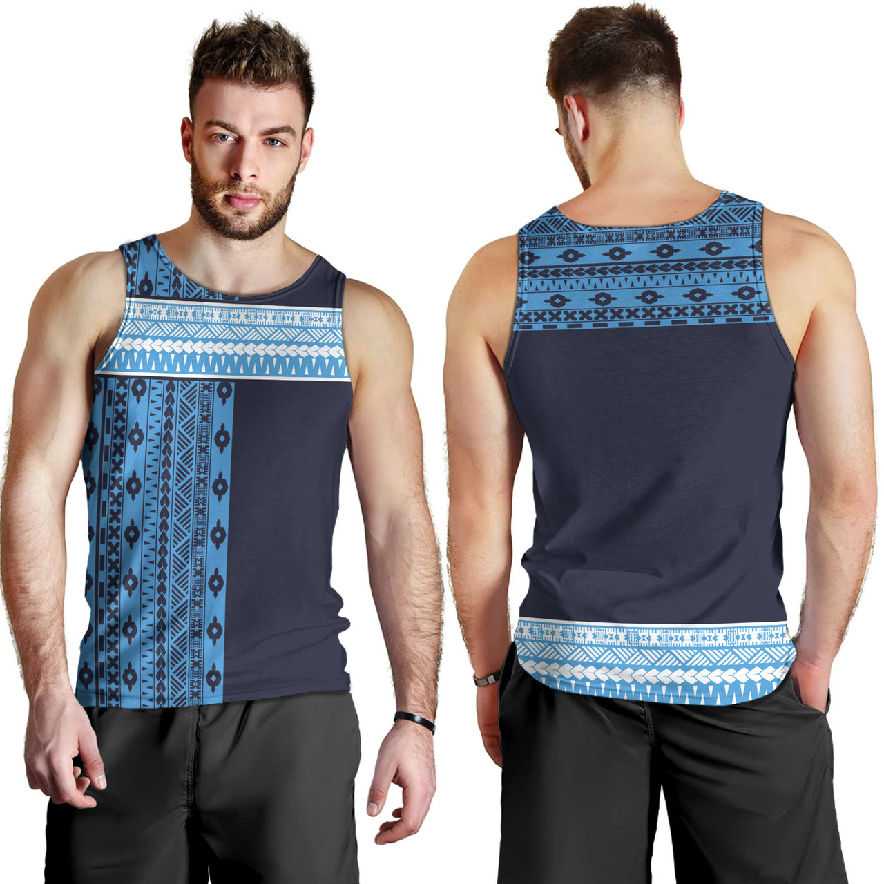 Fiji Tank Top Fijian Makare And Tapa Design