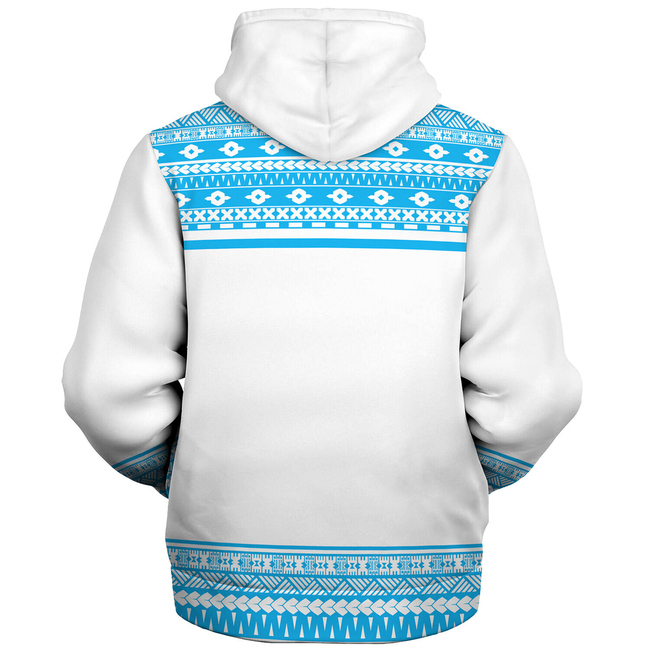 Fiji Sherpa Hoodie Fijian Makare And Tapa Design