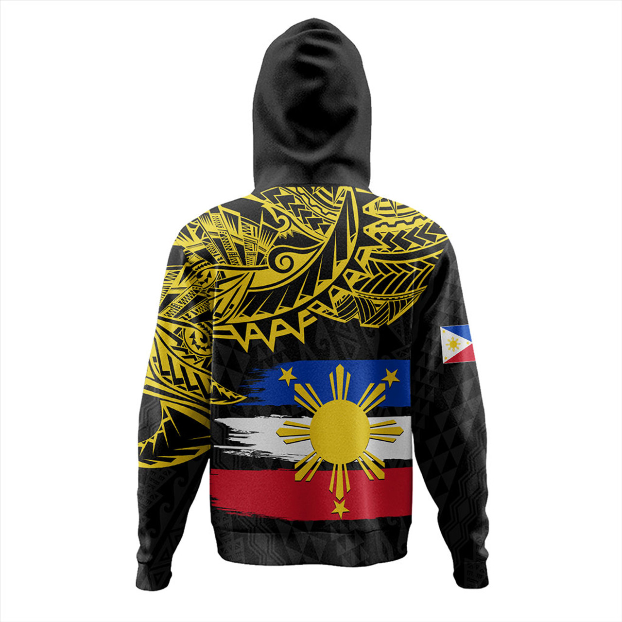 Philippines Filipinos Hoodie Tribal Polynesian Grunge Flag