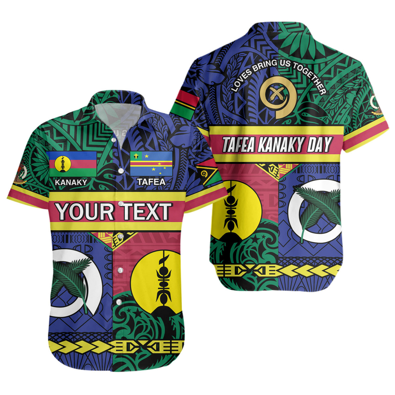 Vanuatu Short Sleeve Shirt Custom Tafea Kanaky Day Tribal Patterns Special Design