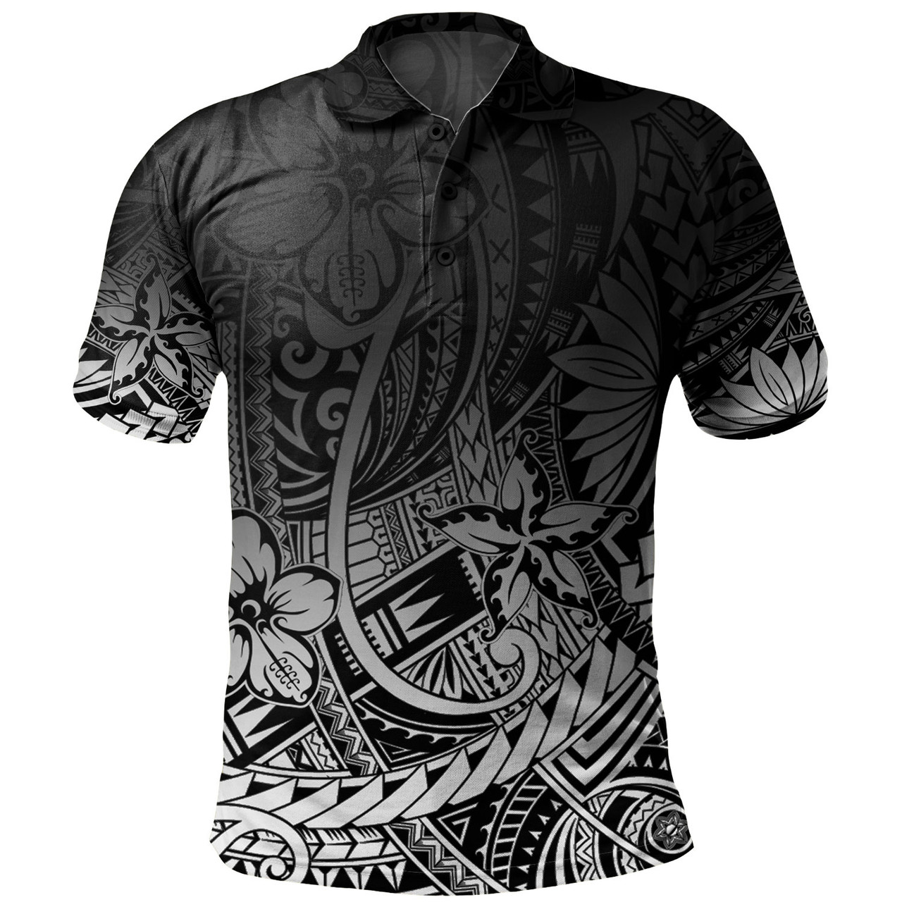 Polynesian Pattern Design With Ethnic And Floral Polo Shirt