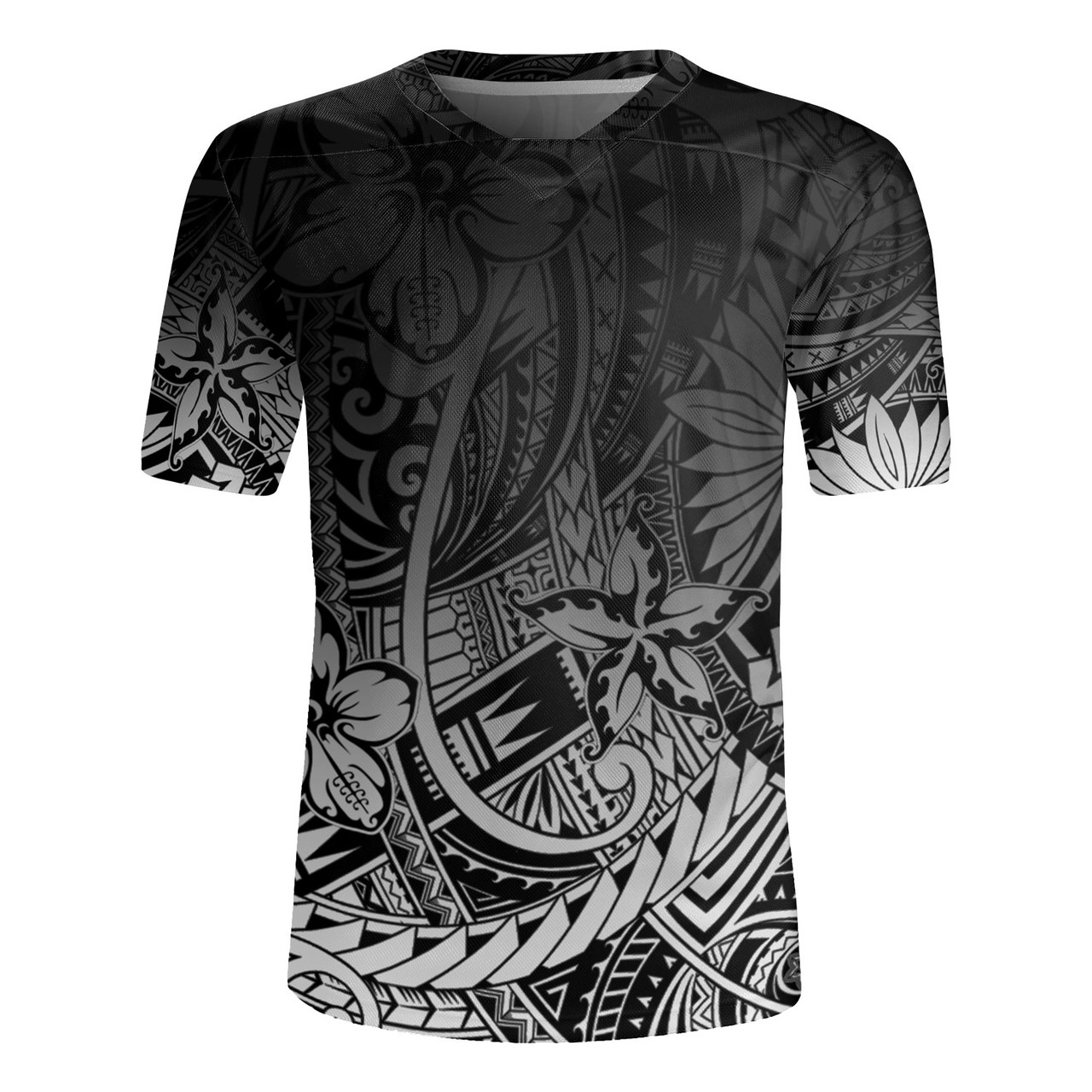 Polynesian Pattern Design With Ethnic And Floral Rugby Jersey