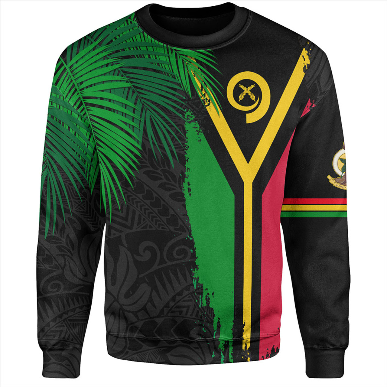 Vanuatu Sweatshirt Special Fabric Leaves