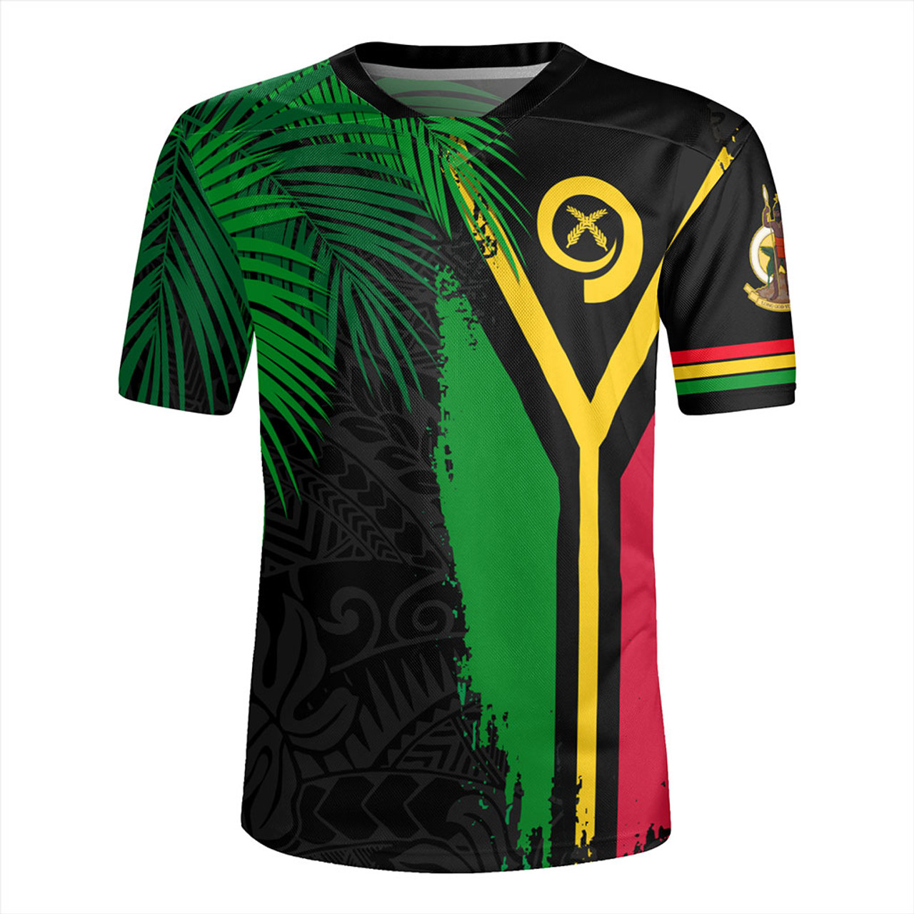 Vanuatu Rugby Jersey Special Fabric Leaves