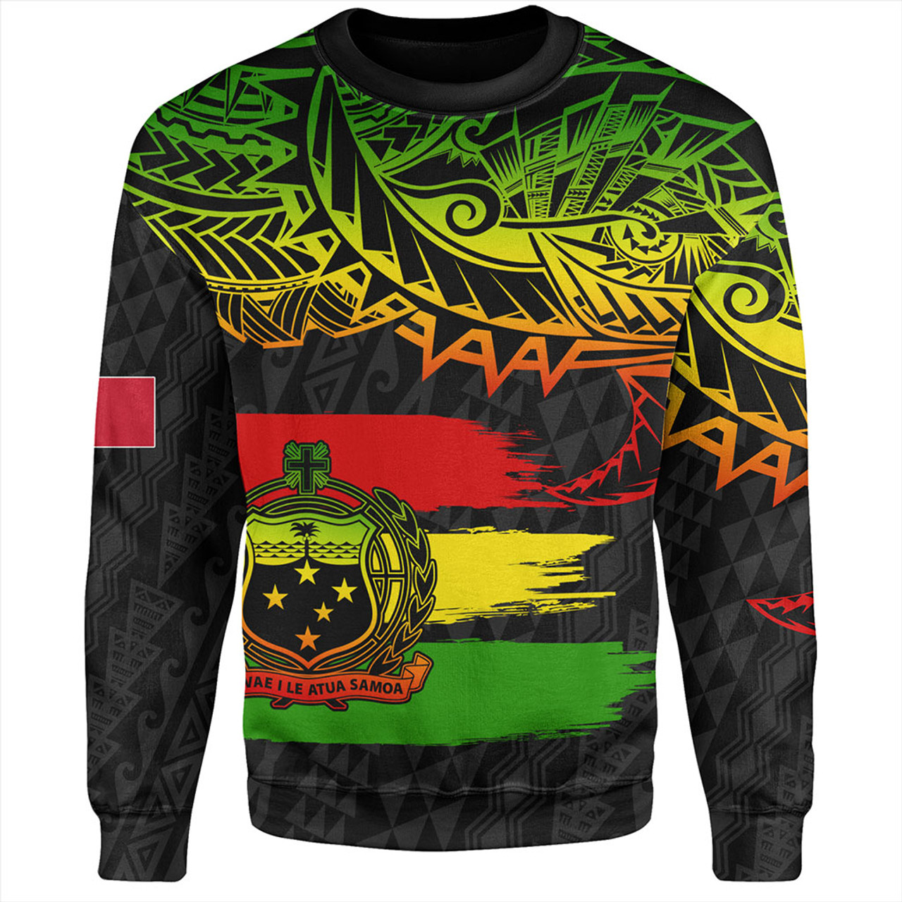 Samoa Sweatshirt Tribal Polynesian Grunge Reggae
