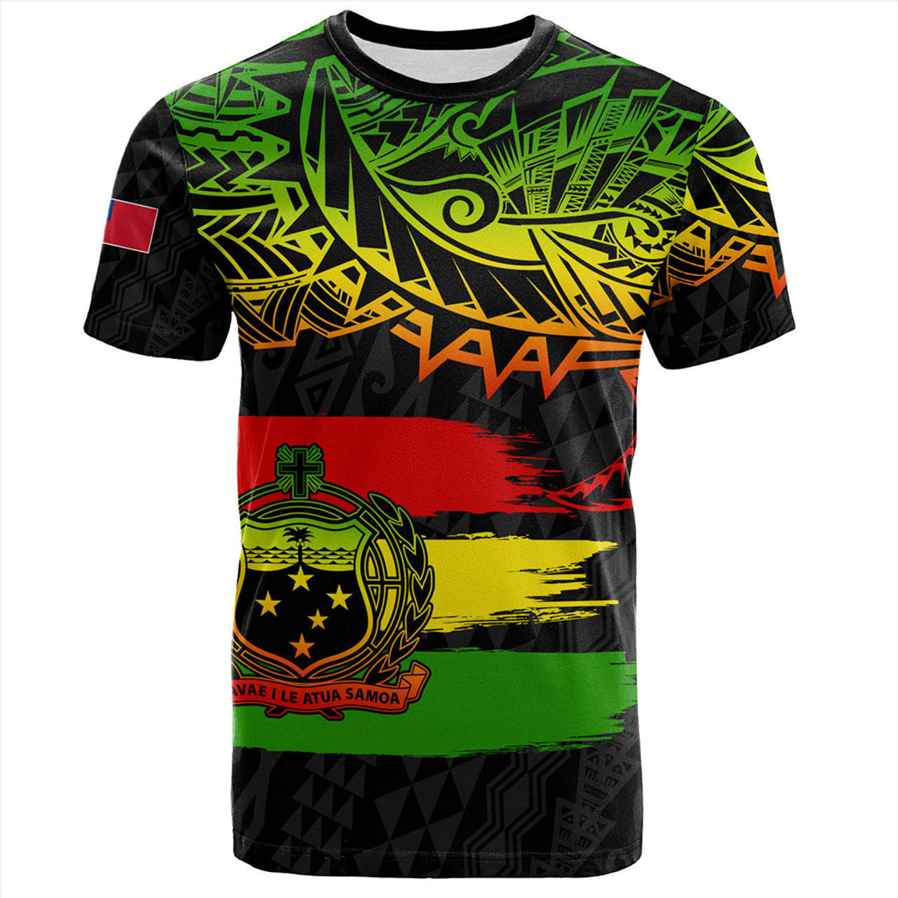 Samoa T-Shirt Tribal Polynesian Grunge Reggae