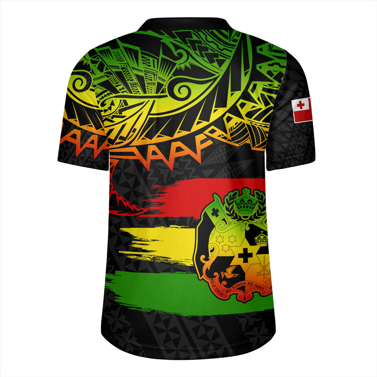 Tonga Rugby Jersey Tribal Polynesian Grunge Reggae