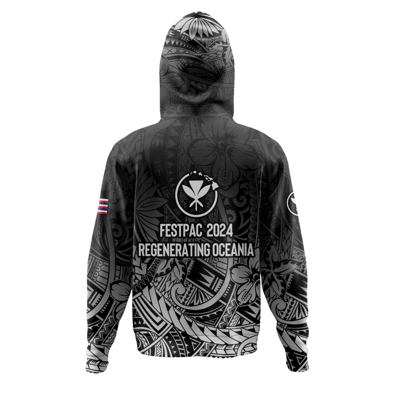 Hawaii Hoodie FestPAC 2024 Polynesian Pattern Design