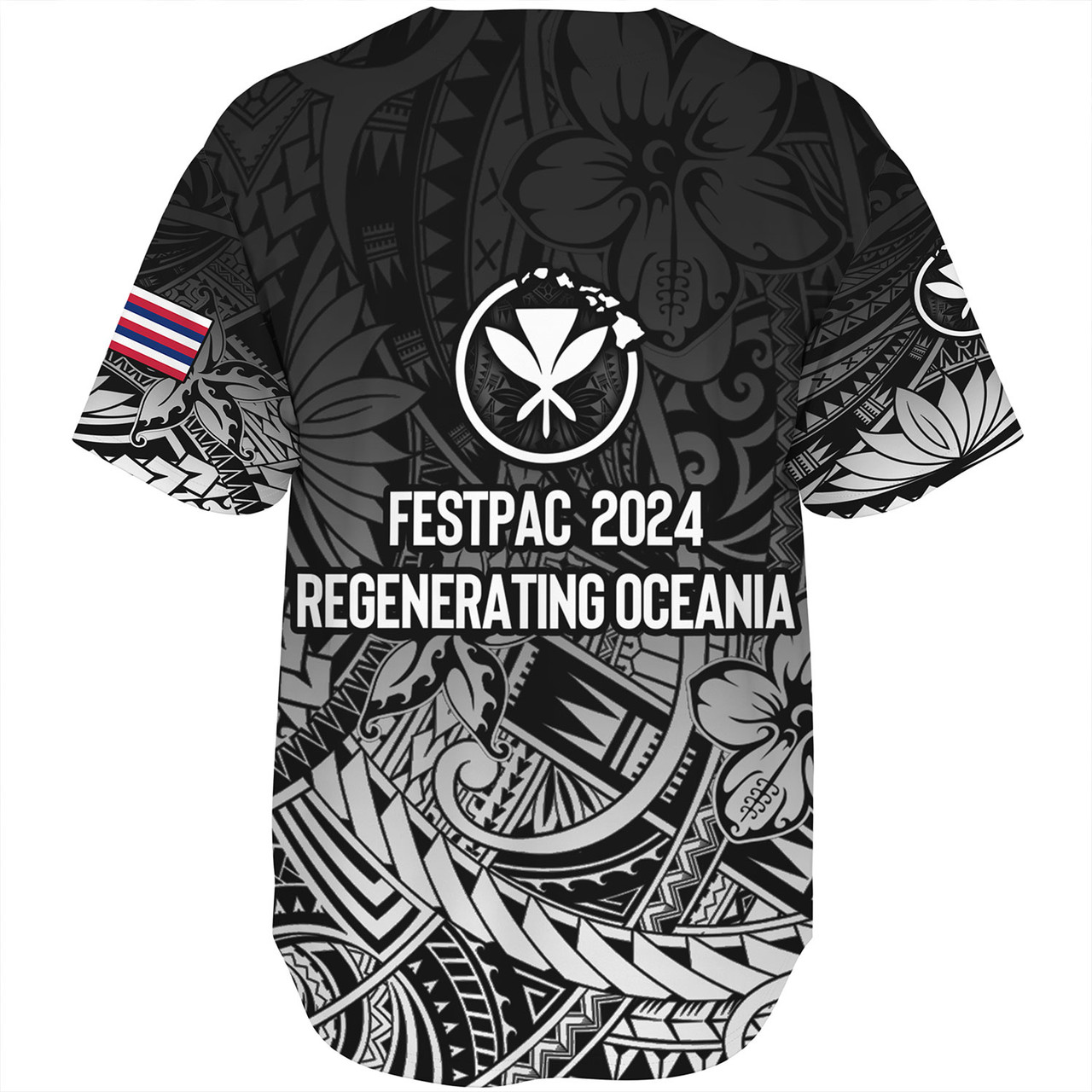 Hawaii Baseball Shirt FestPAC 2024 Polynesian Pattern Design