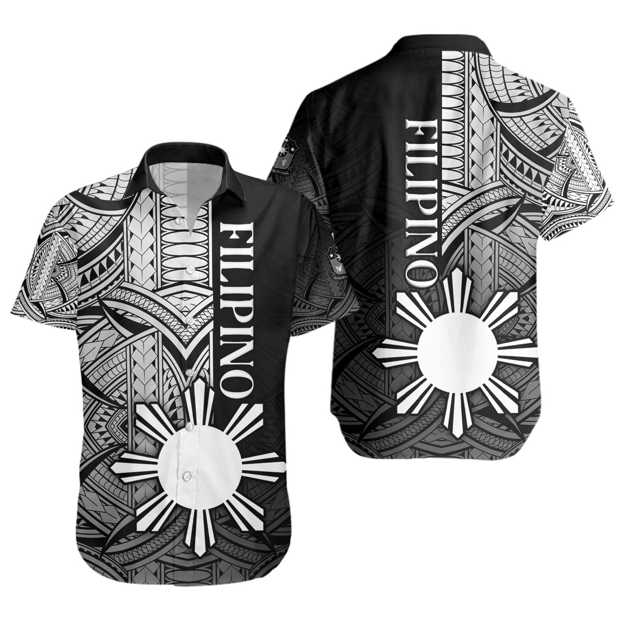 Philippines Filipinos Short Sleeve Shirt Cool Filipino Tribal Tatau Style