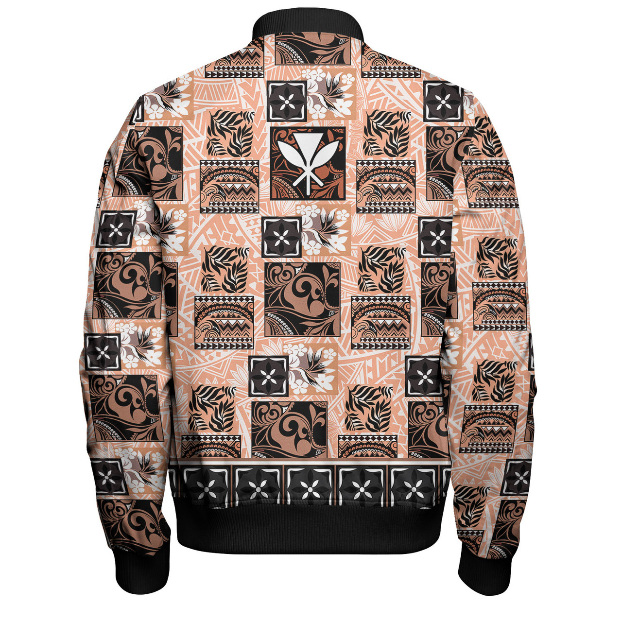 Hawaii Bomber Jacket Traditional Hawaiian Floral Designs