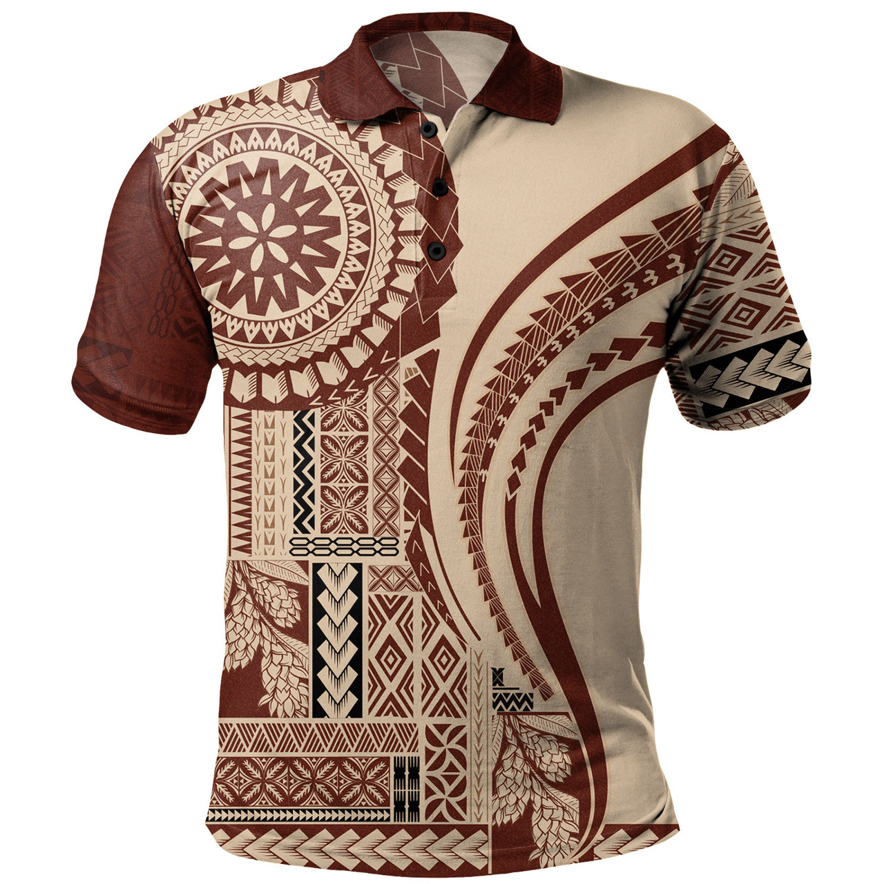 Samoa Polo Shirt Samoan Siapo Brown Design