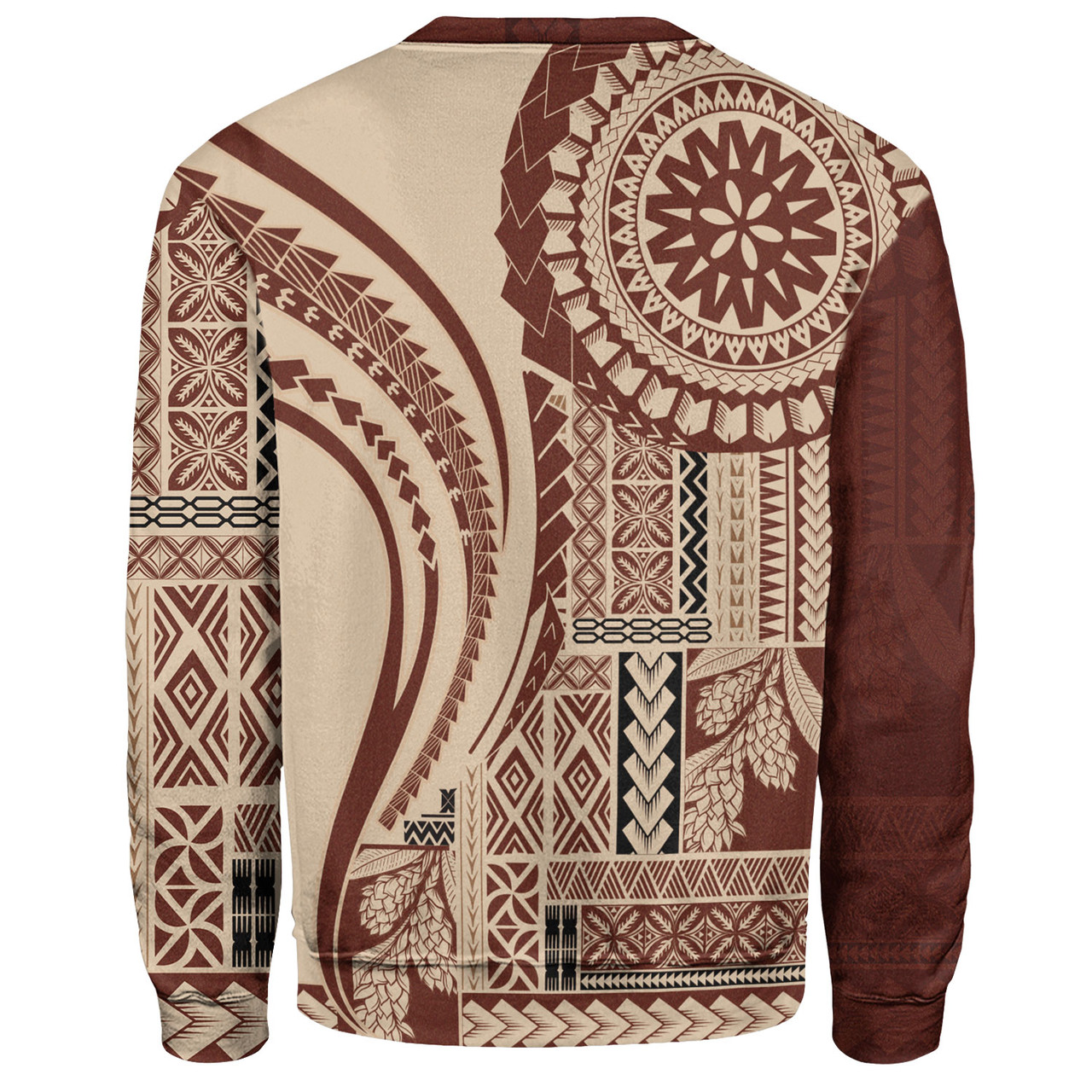 Samoa Sweatshirt Samoan Siapo Brown Design