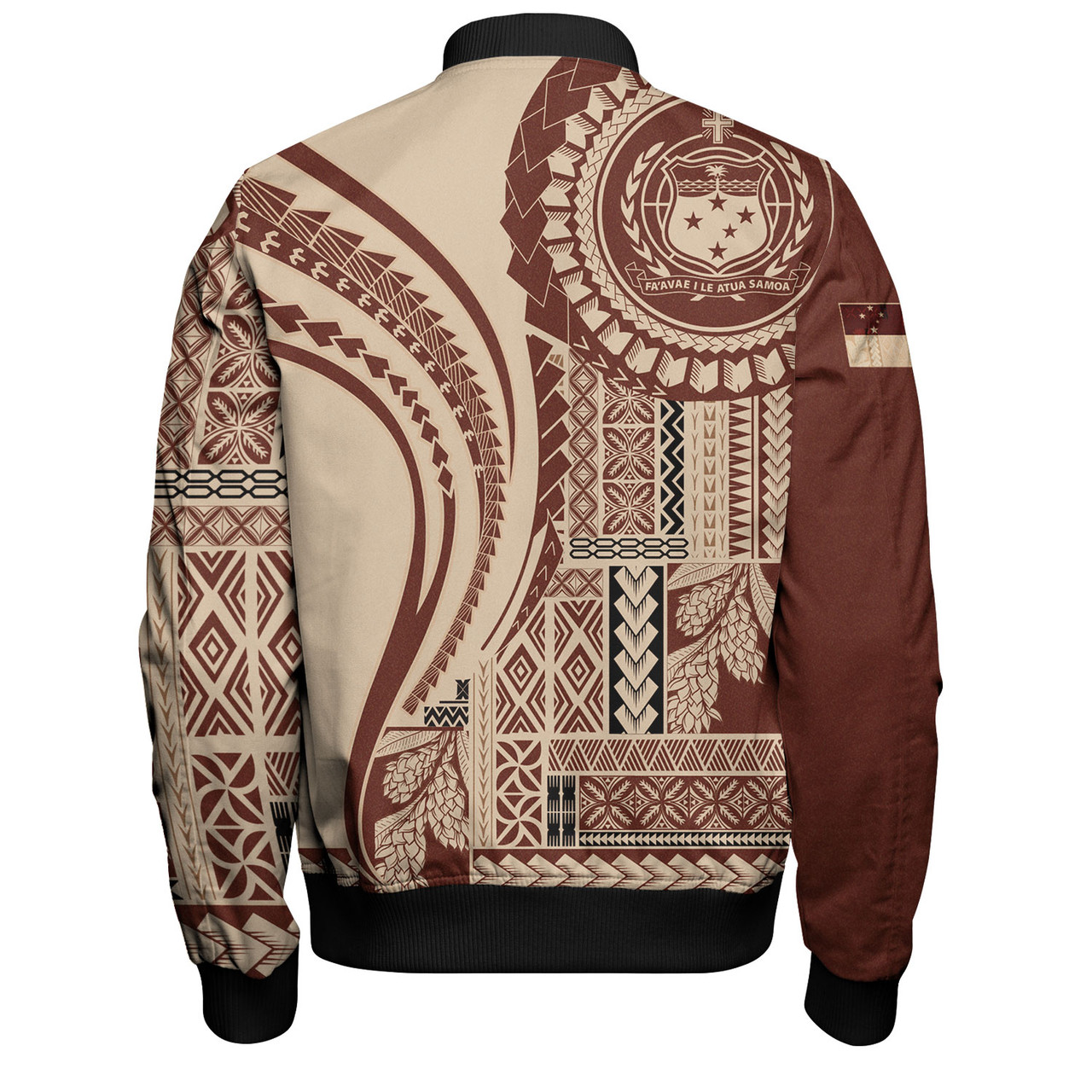 Samoa Bomber Jacket Seal Samoan Siapo Brown Design