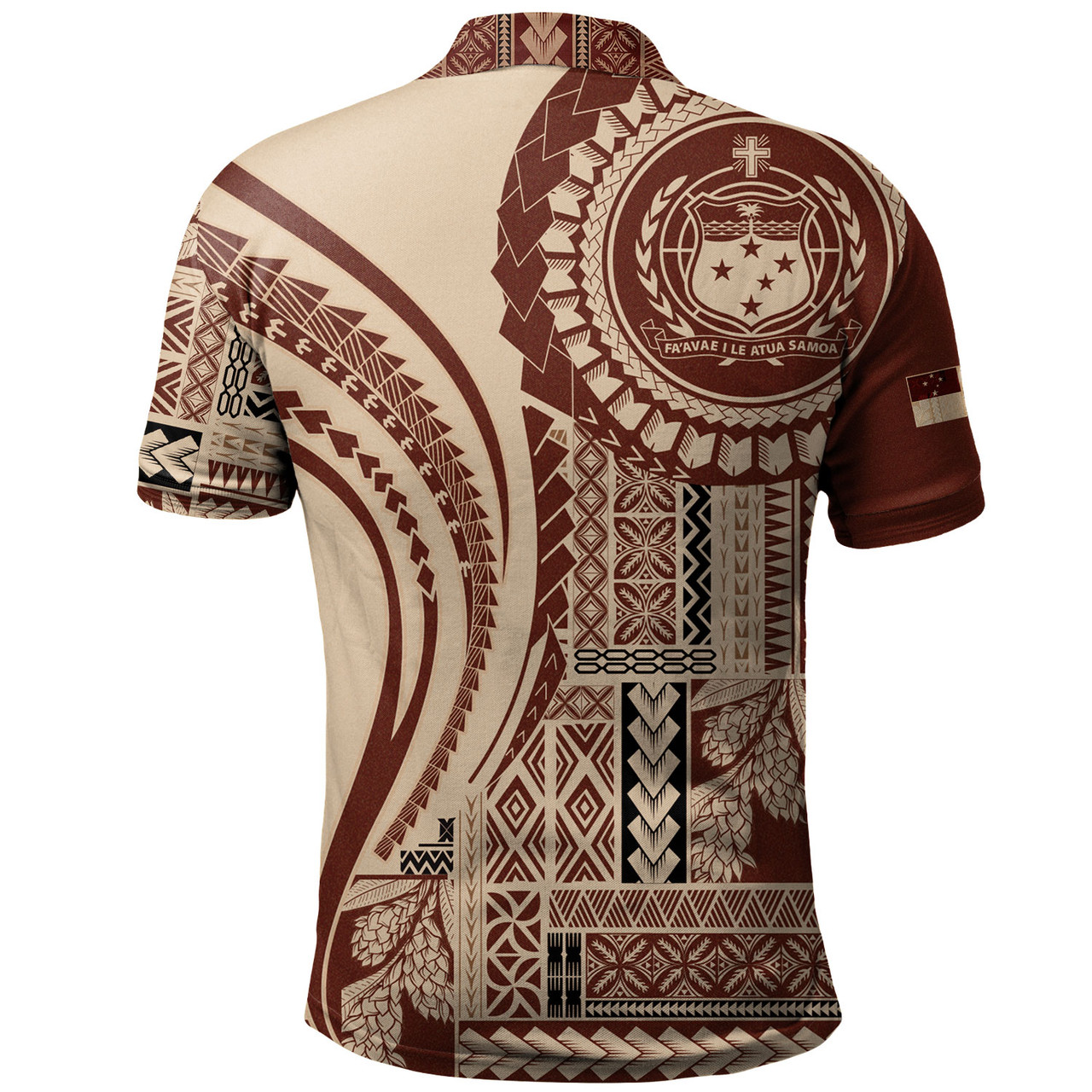 Samoa Polo Shirt Seal Samoan Siapo Brown Design