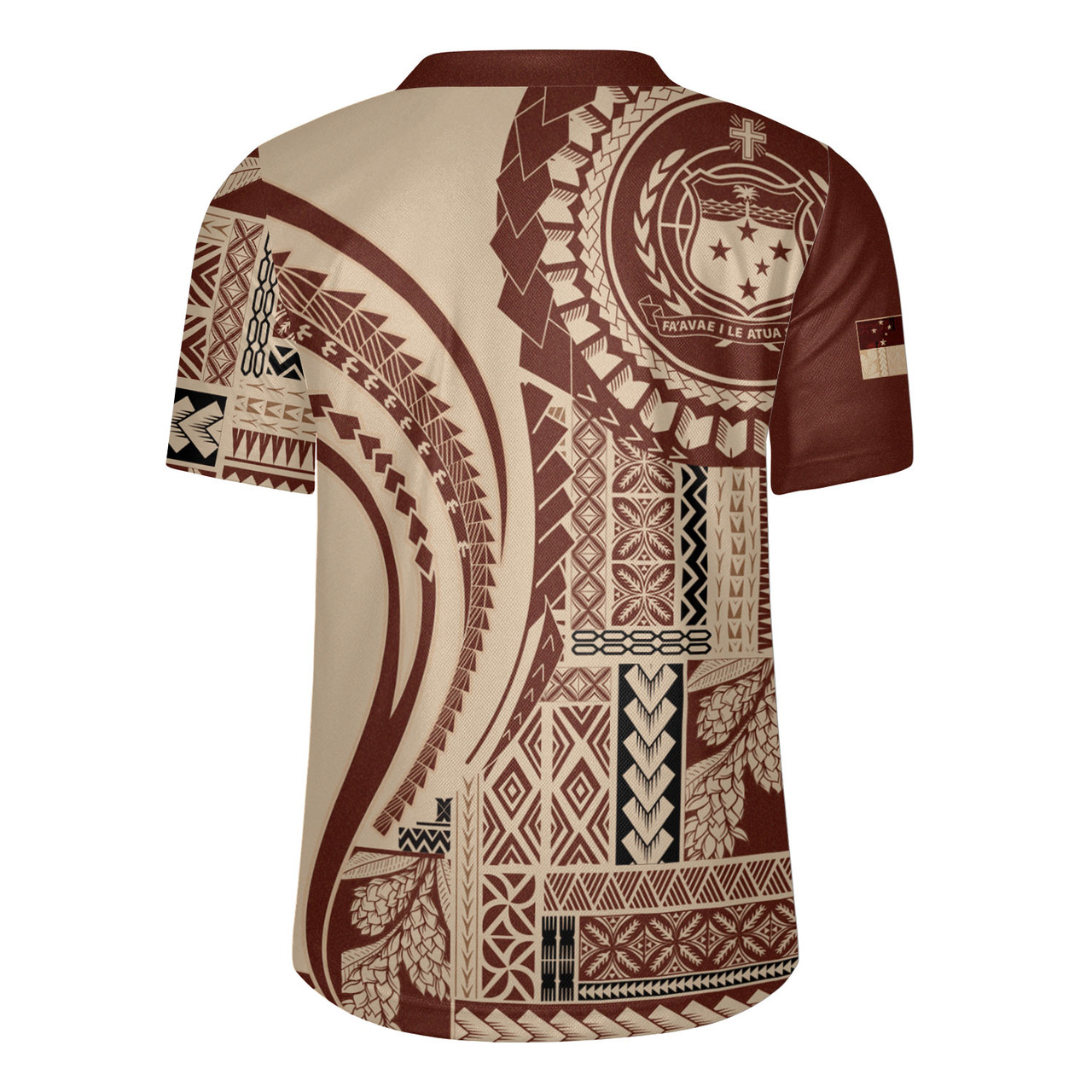 Samoa Rugby Jersey Seal Samoan Siapo Brown Design