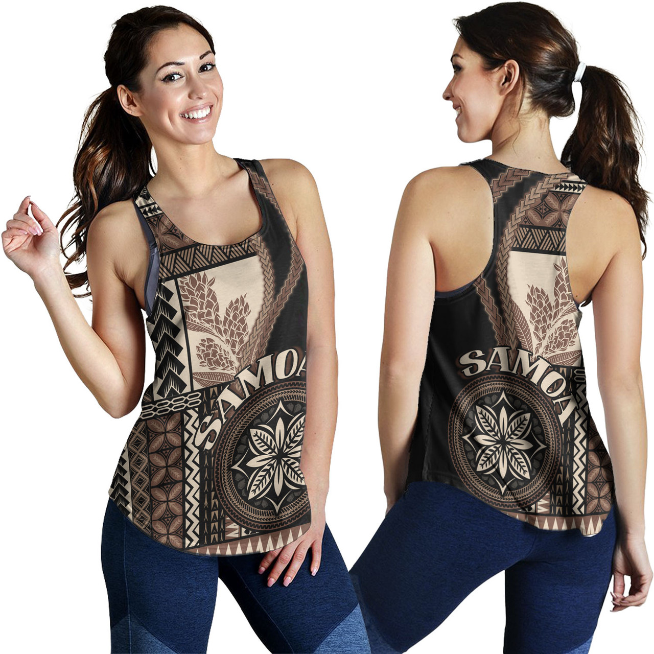 Samoa Women Tank Custom Samoan Siapo Motif Classic Style