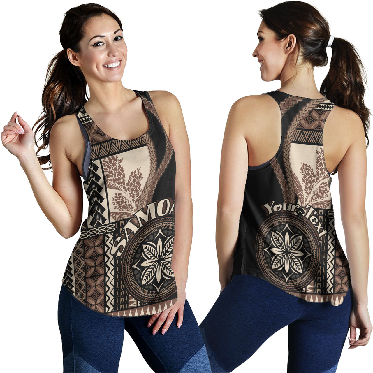 Samoa Women Tank Custom Samoan Siapo Motif Classic Style