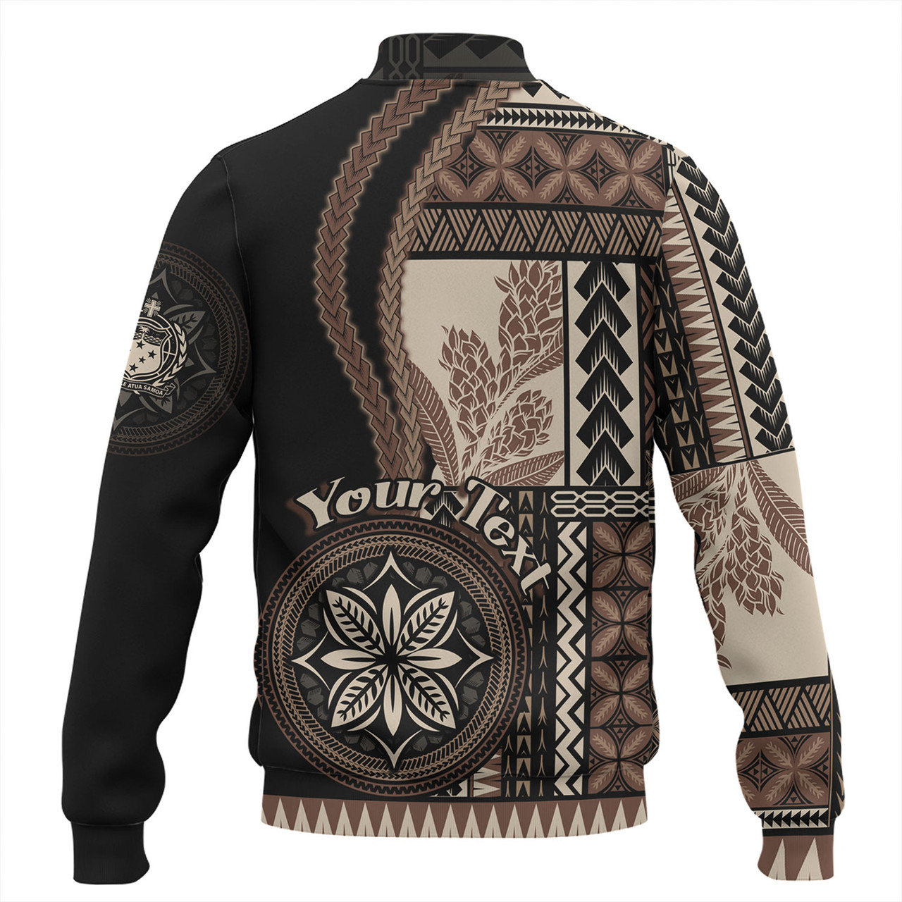 Samoa Baseball Jacket Custom Samoan Siapo Motif Classic Style