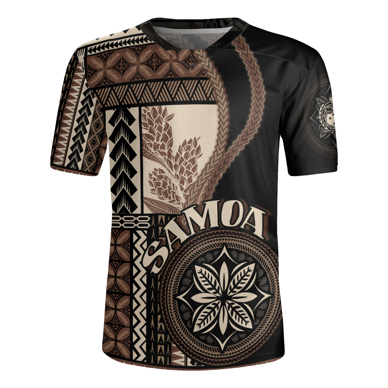 Samoa Rugby Jersey Custom Samoan Siapo Motif Classic Style