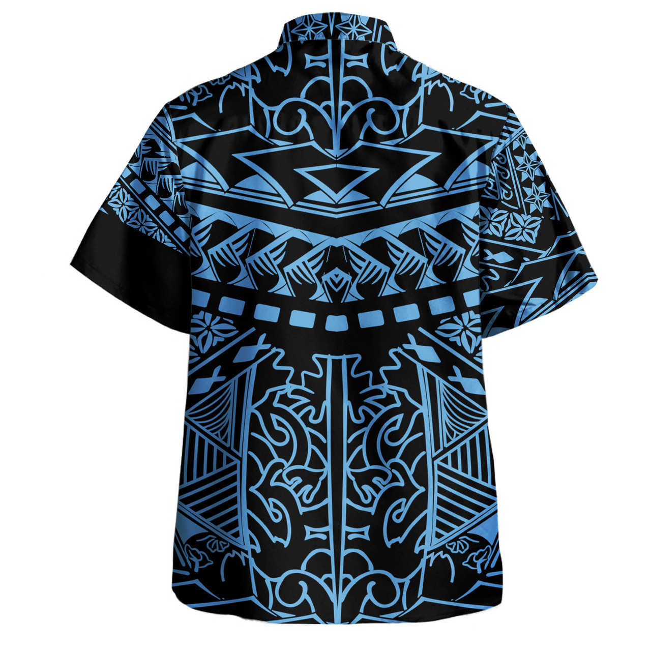 Hawaii Hawaiian Shirt Custom Kanaka Maoli Hawaiian Blue Tribal Pattern