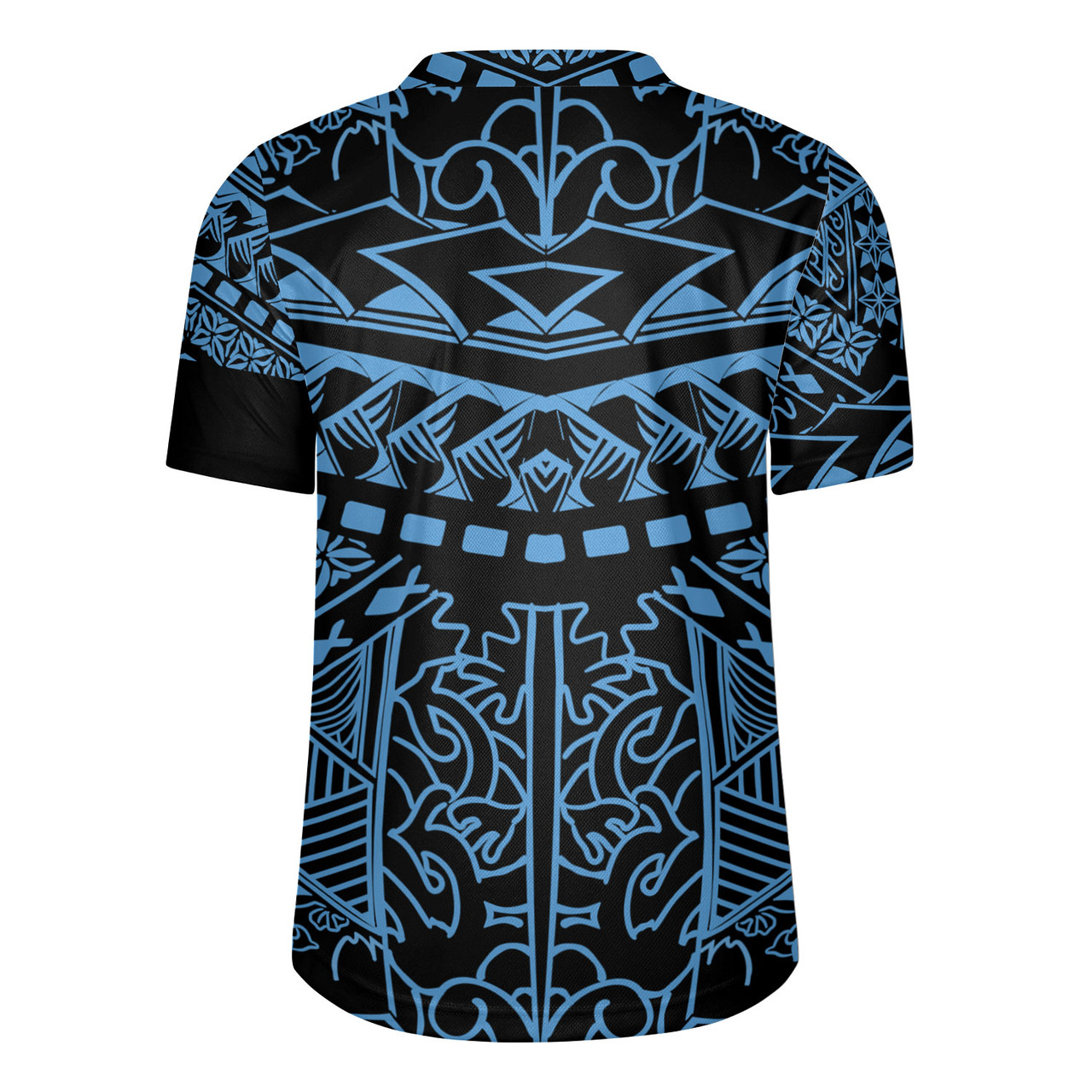 Hawaii Rugby Jersey Custom Kanaka Maoli Hawaiian Blue Tribal Pattern