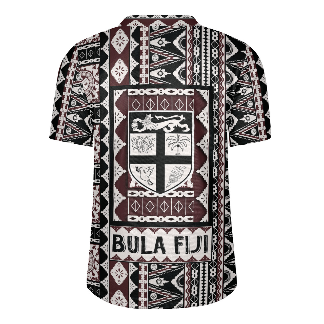 Fiji Rugby Jersey Bula Fiji Masi Motif Brown Color Design