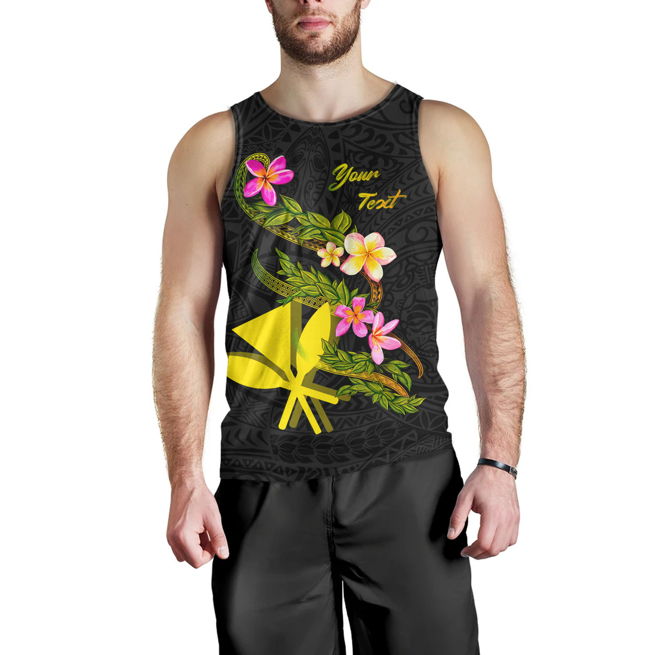 Hawaii Tank Top Custom Plumeria Tribal