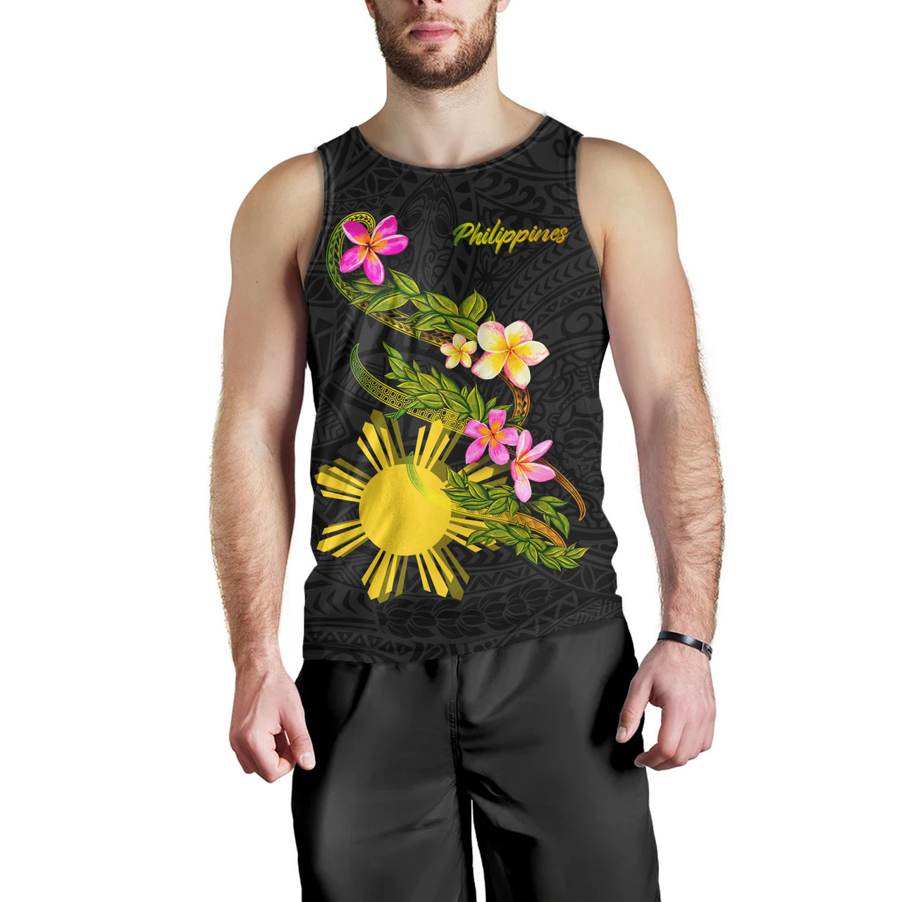 Philippines Filipinos Tank Top Custom Plumeria Tribal