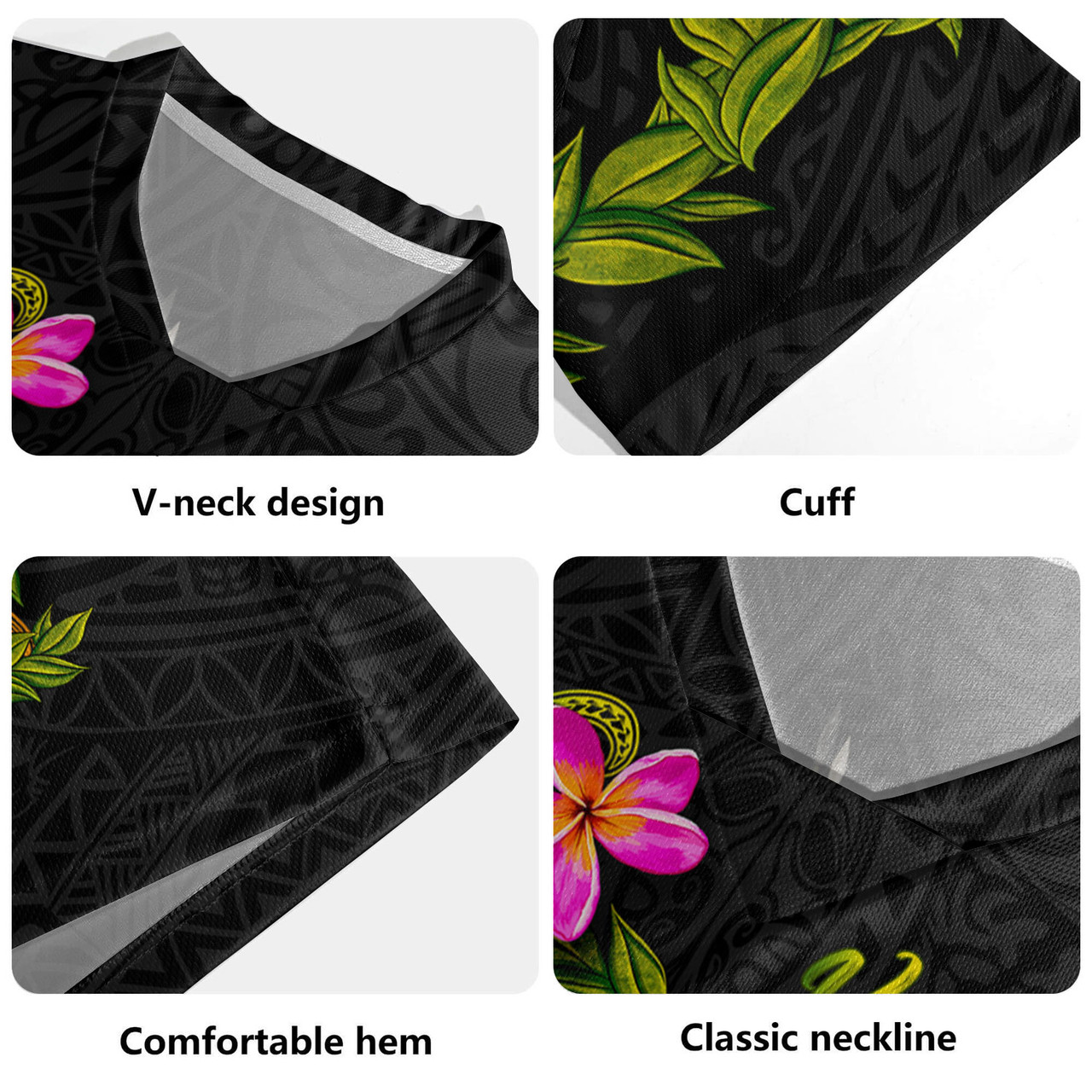 Vanuatu Rugby Jersey Custom Plumeria Tribal