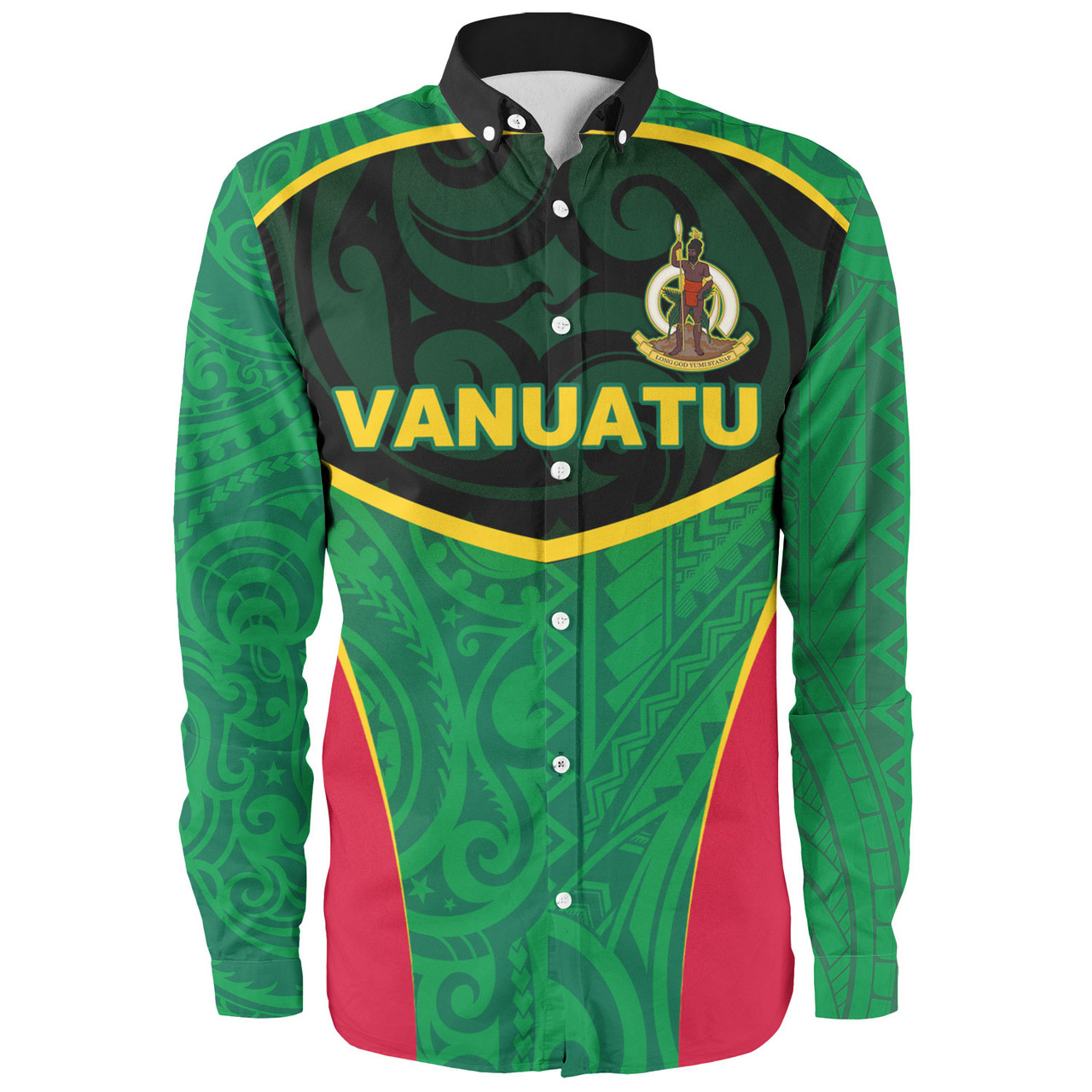 Vanuatu Long Sleeve Shirt Seal Tribal Patterns