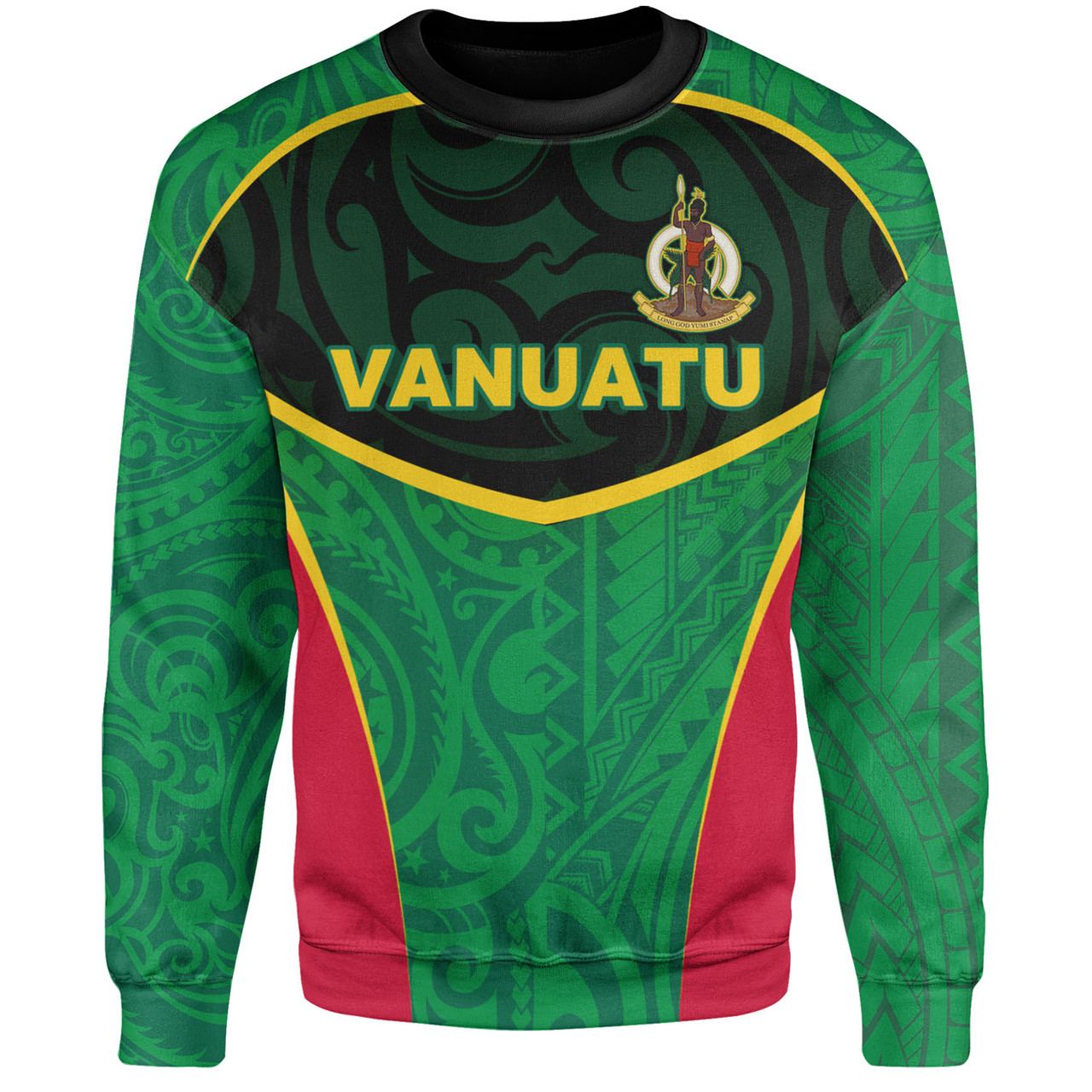 Vanuatu Sweatshirt Seal Tribal Patterns