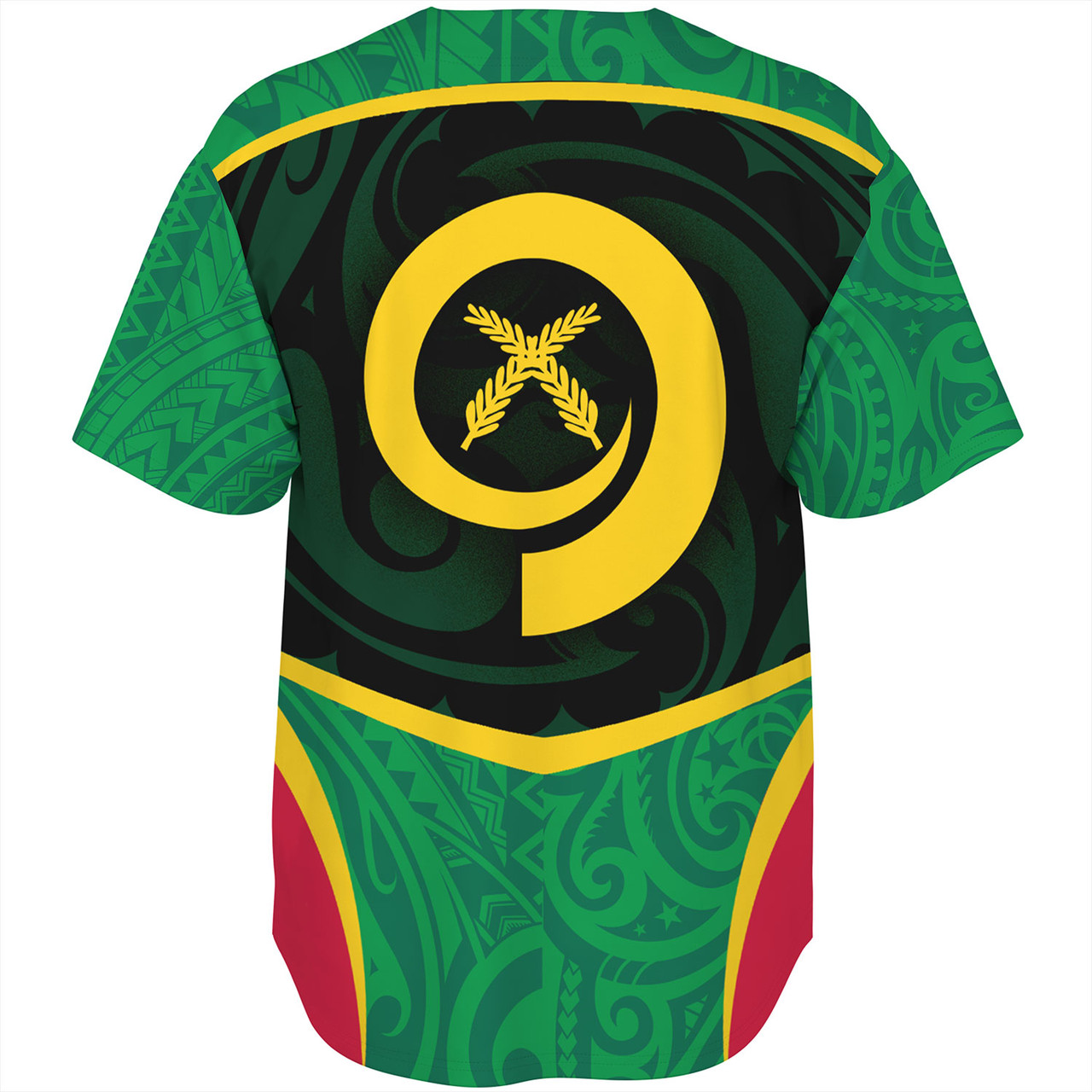Vanuatu Baseball Shirt Seal Tribal Patterns