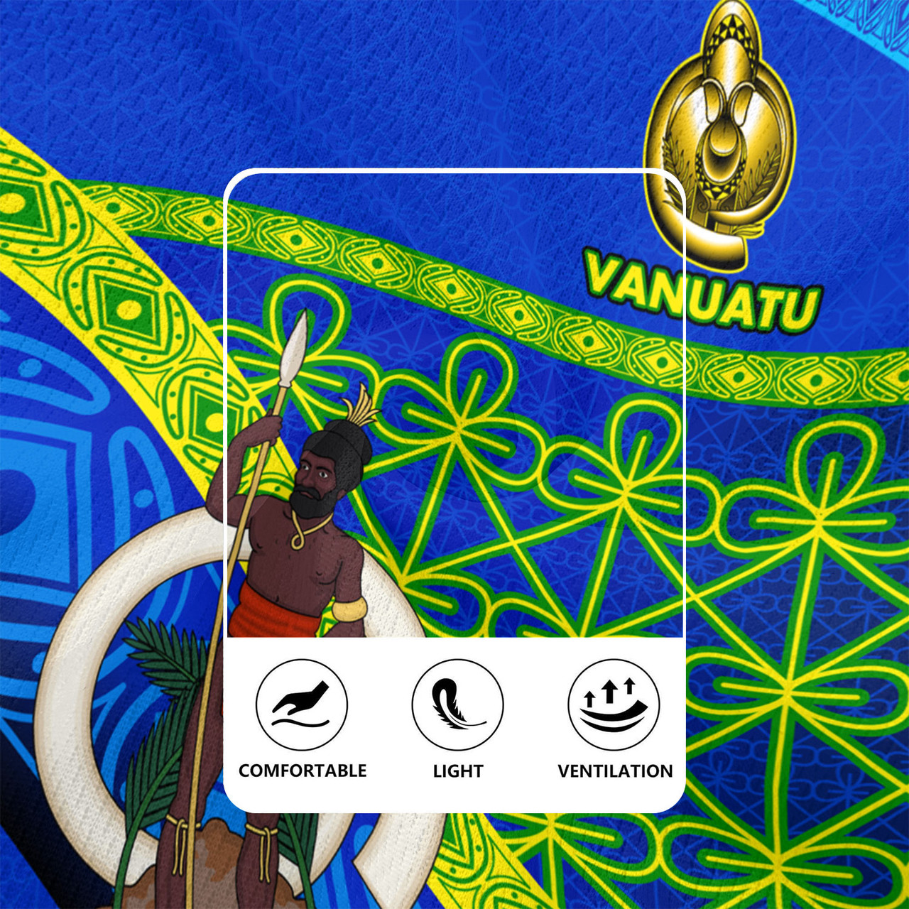 Vanuatu Rugby Jersey Coat Of Arms Mutis En Atan Vanuatu Cultural