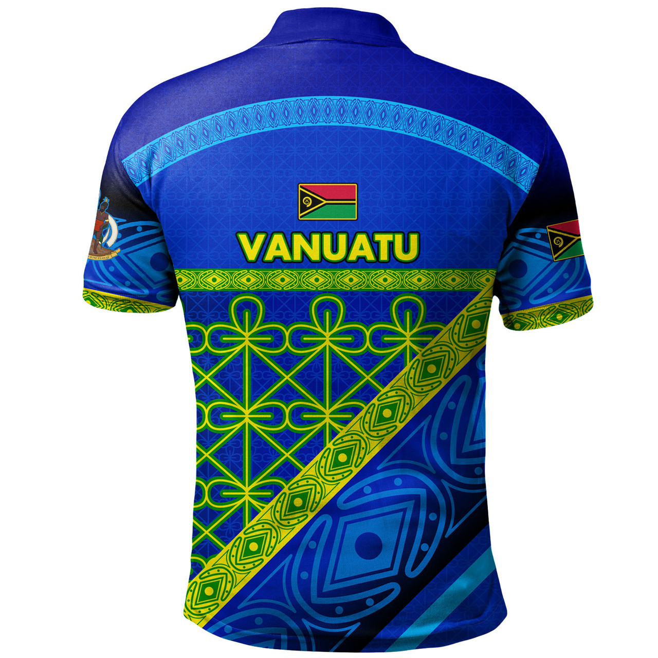 Vanuatu Polo Shirt Coat Of Arms Mutis En Atan Vanuatu Cultural