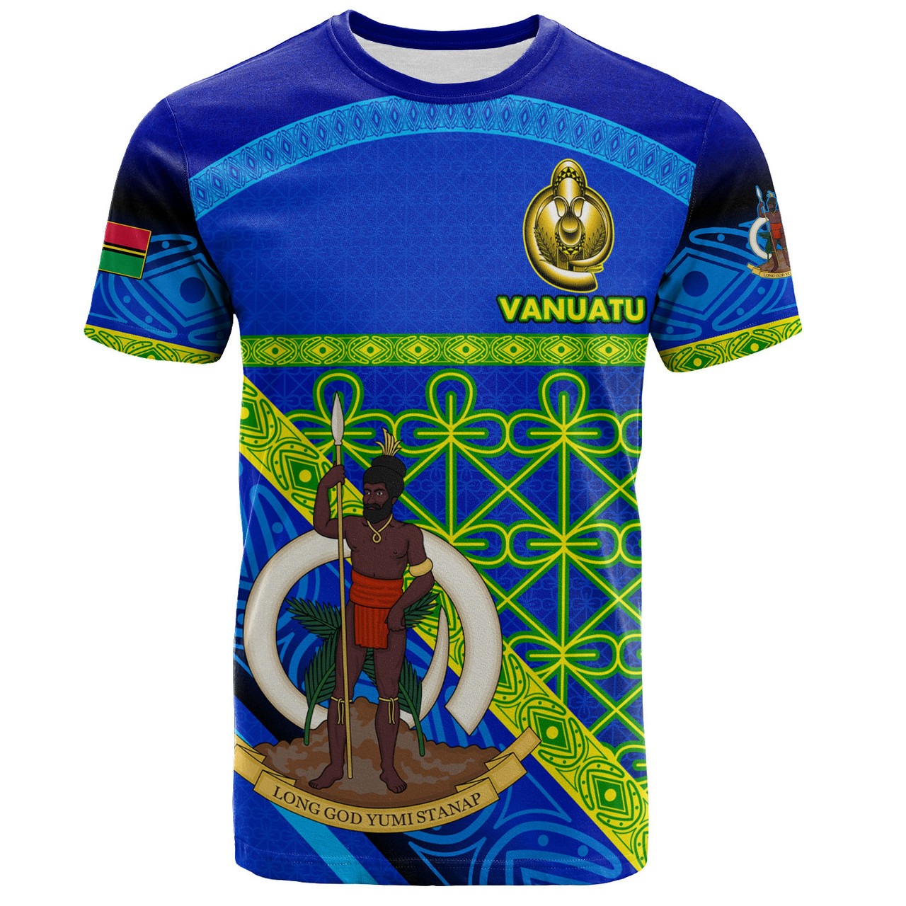 Vanuatu T-Shirt Coat Of Arms Mutis En Atan Vanuatu Cultural