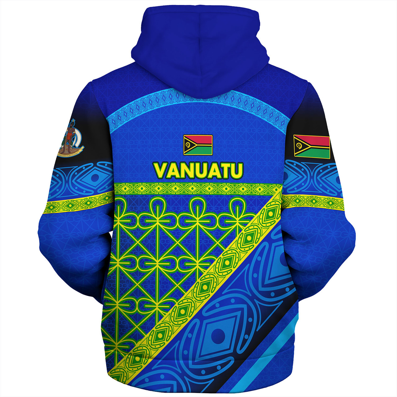 Vanuatu Sherpa Hoodie Coat Of Arms Mutis En Atan Vanuatu Cultural