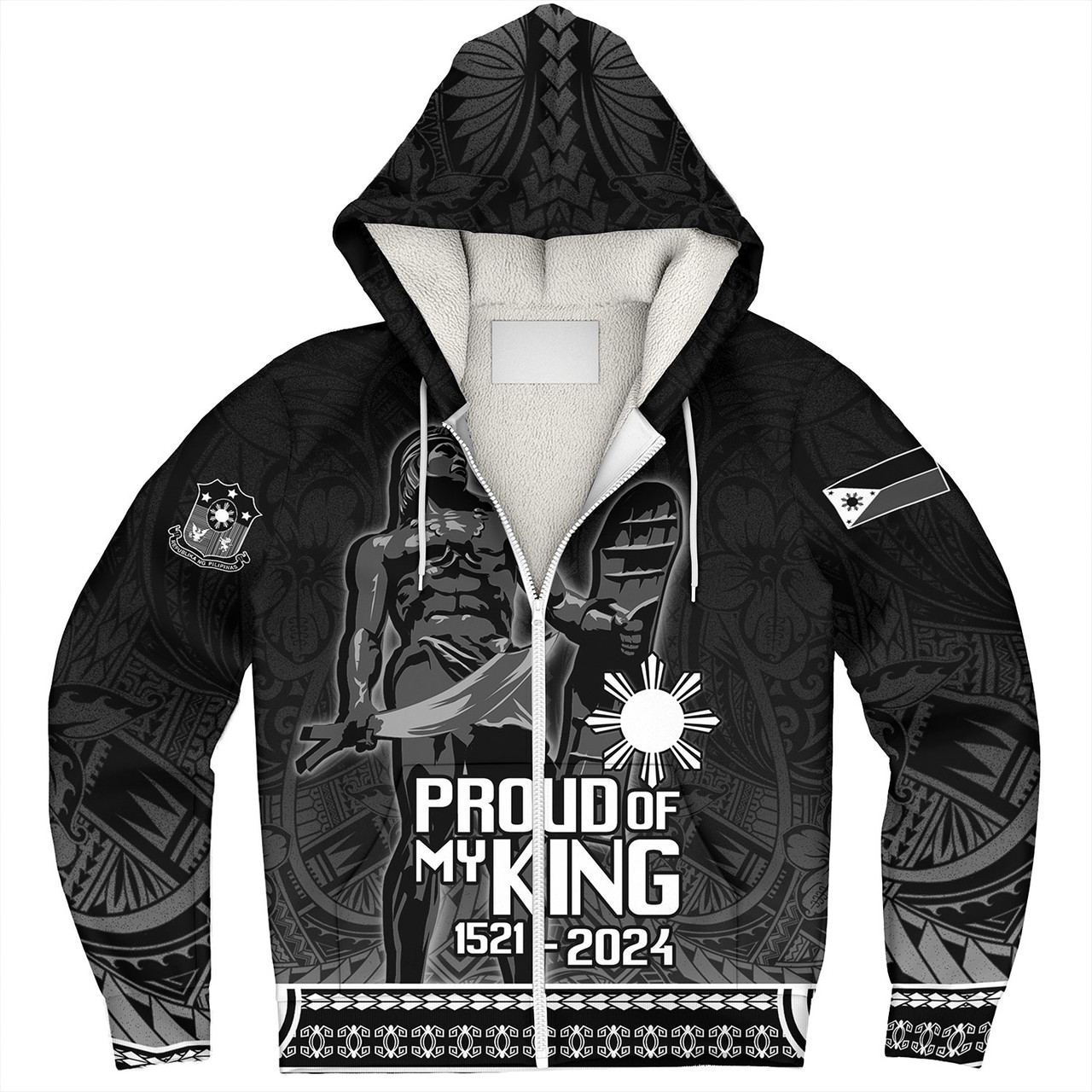 Philippines Filipinos Sherpa Hoodie Lapu Lapu Proud Of My King