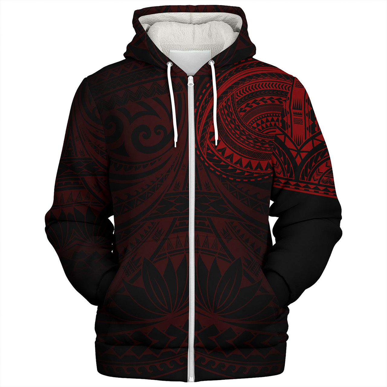 Polynesian Sherpa Hoodie Polynesian Pattern Special Design