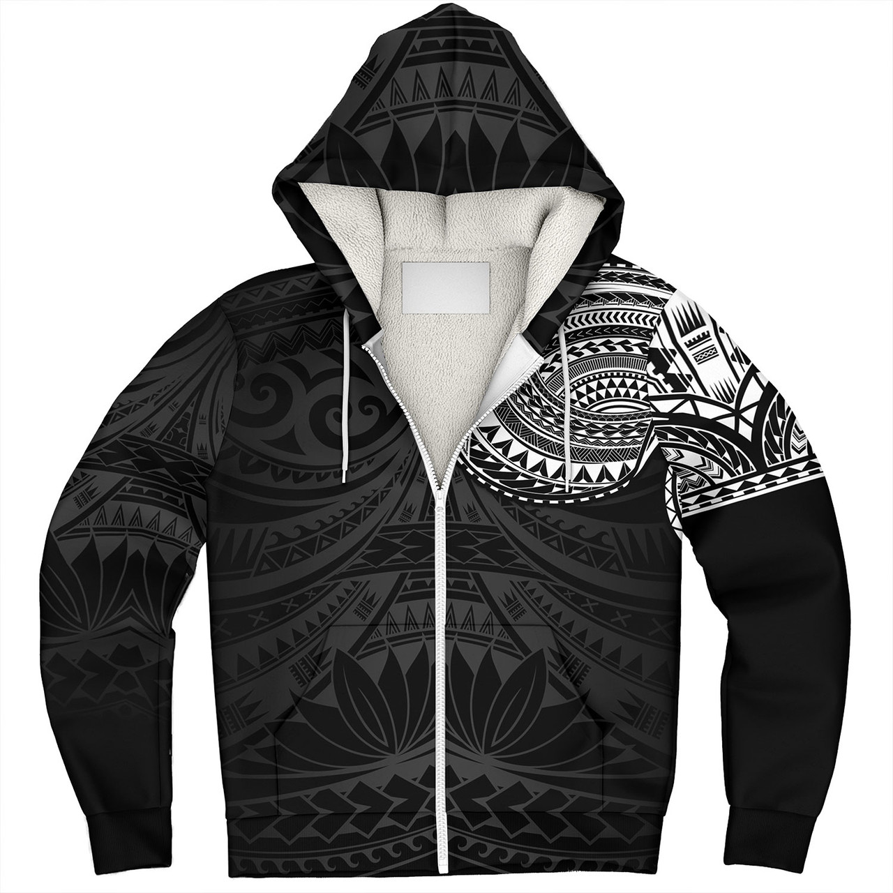 Polynesian Sherpa Hoodie Polynesian Pattern Special Design