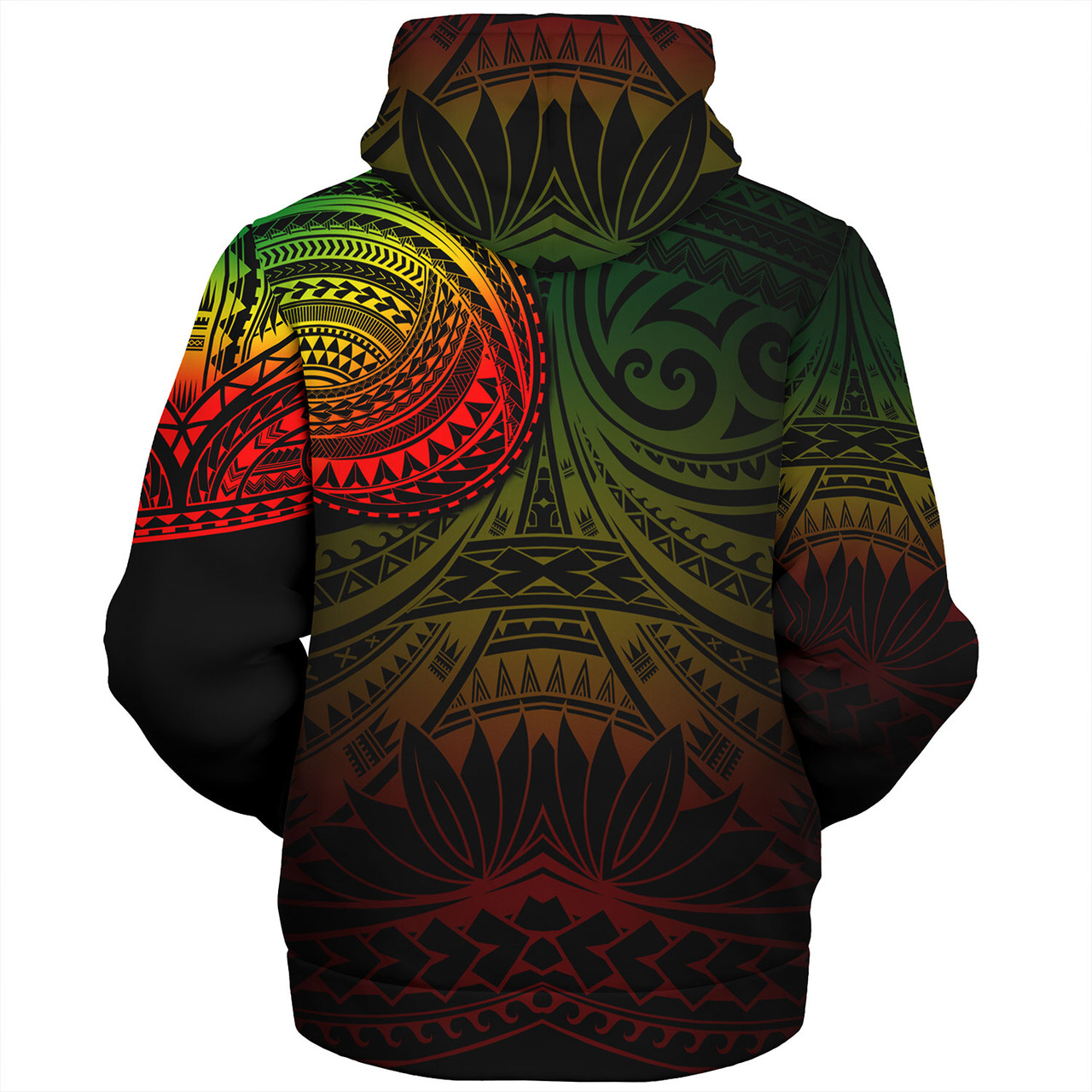 Polynesian Sherpa Hoodie Polynesian Pattern Special Design