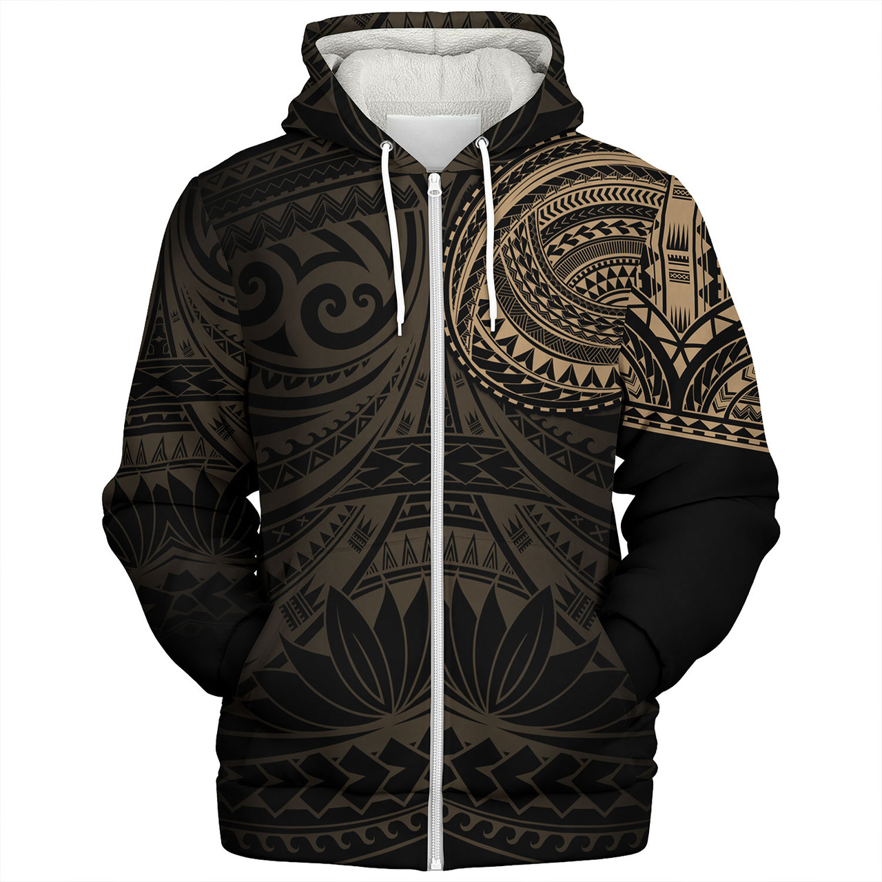 Polynesian Sherpa Hoodie Polynesian Pattern Special Design