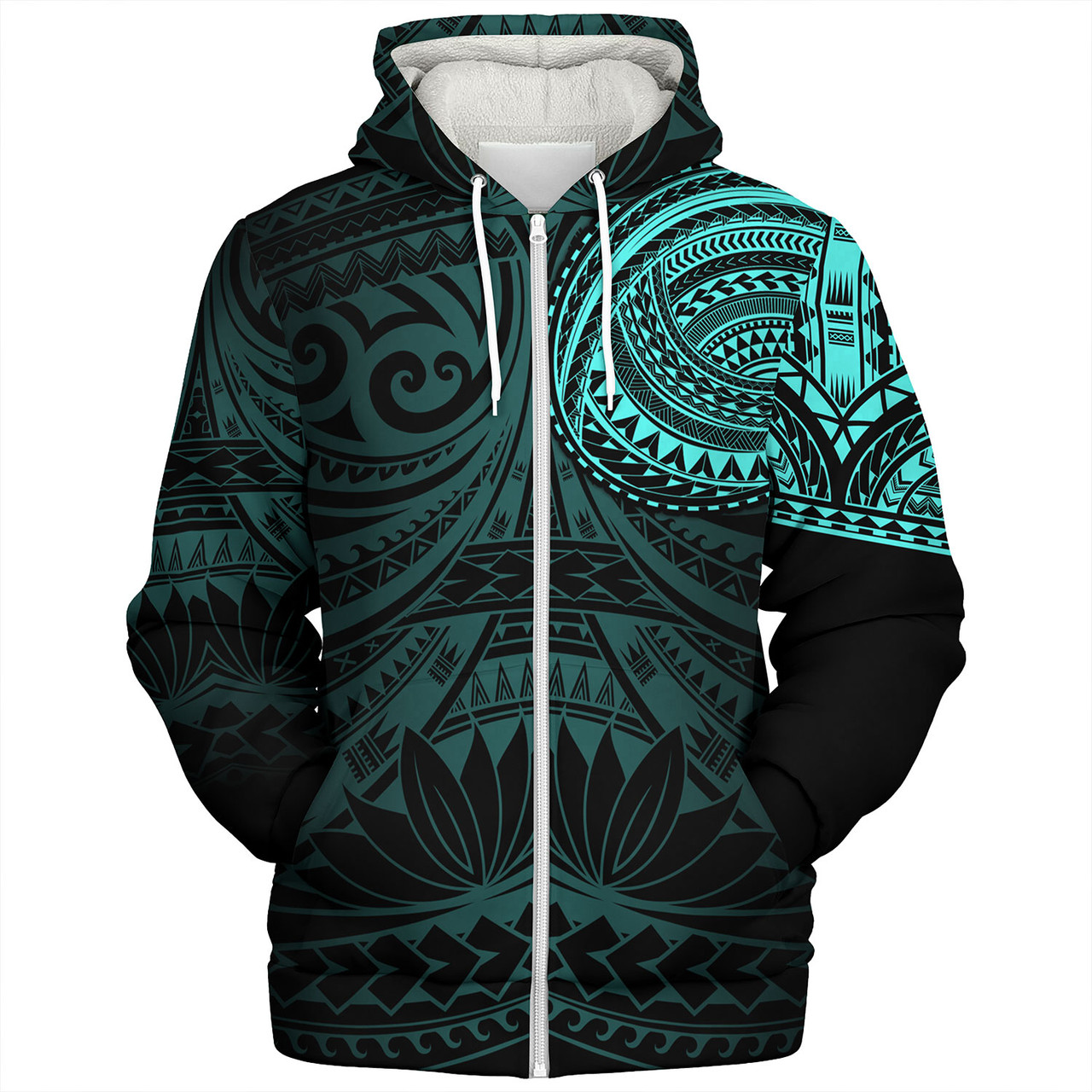 Polynesian Sherpa Hoodie Polynesian Pattern Special Design