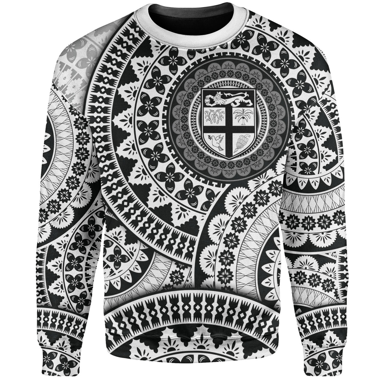 Fiji Sweatshirt Bula Fijian Circle Pattern Design