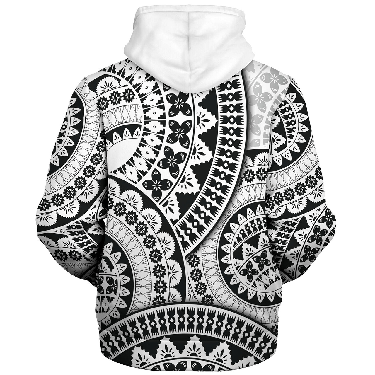 Fiji Sherpa Hoodie Bula Fijian Circle Pattern Design