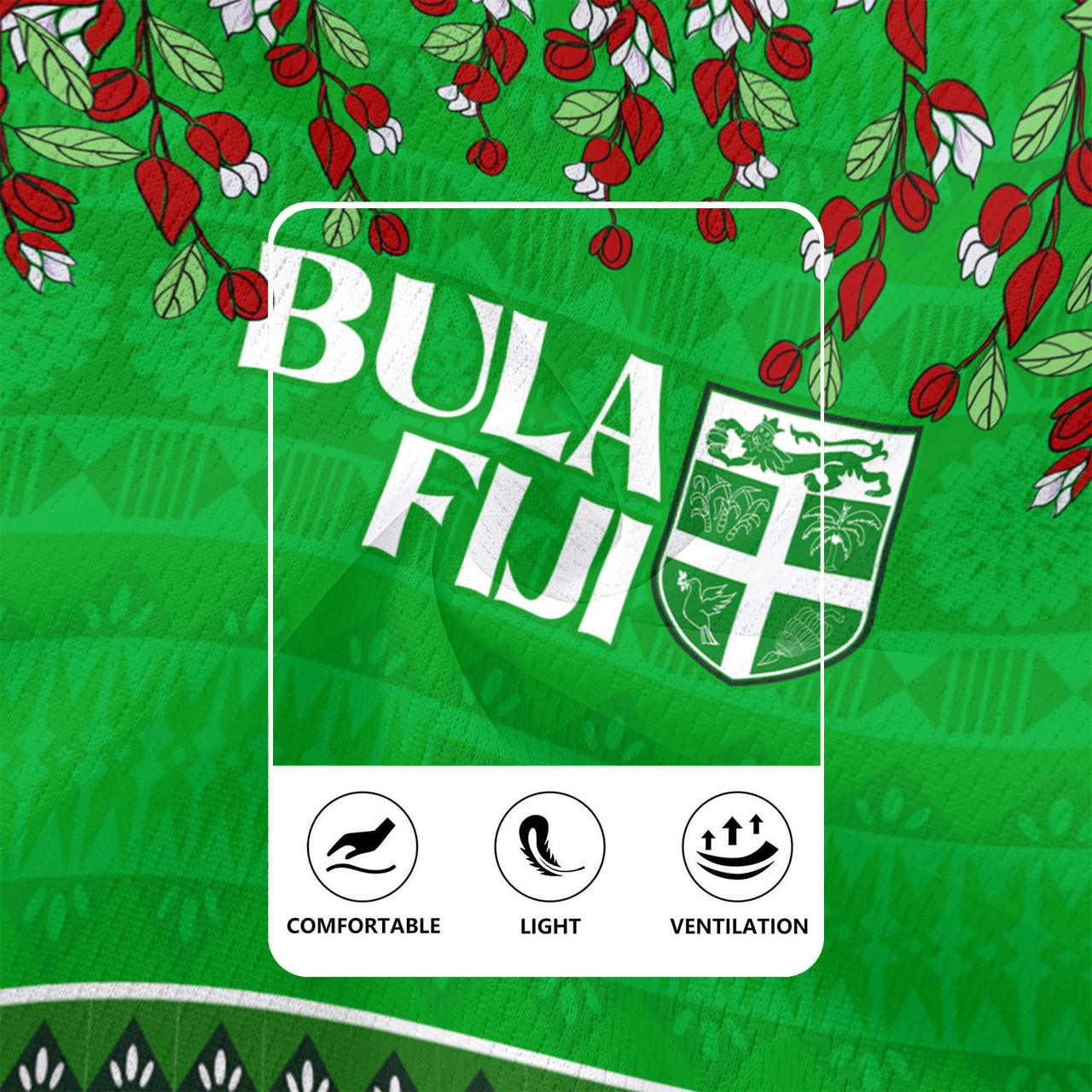 Fiji Rugby Jersey Bula Fiji Masi With Tagimaucia Flowers