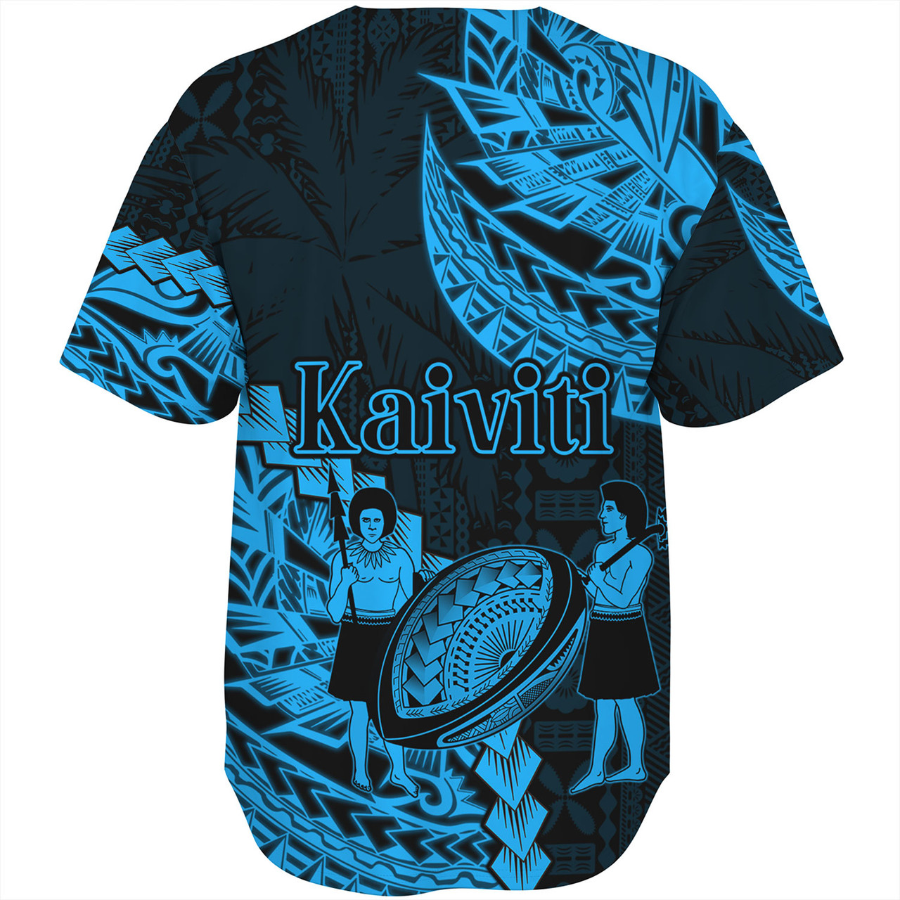 Fiji Baseball Shirt Kaiviti Fiji Rugby Palm Tree