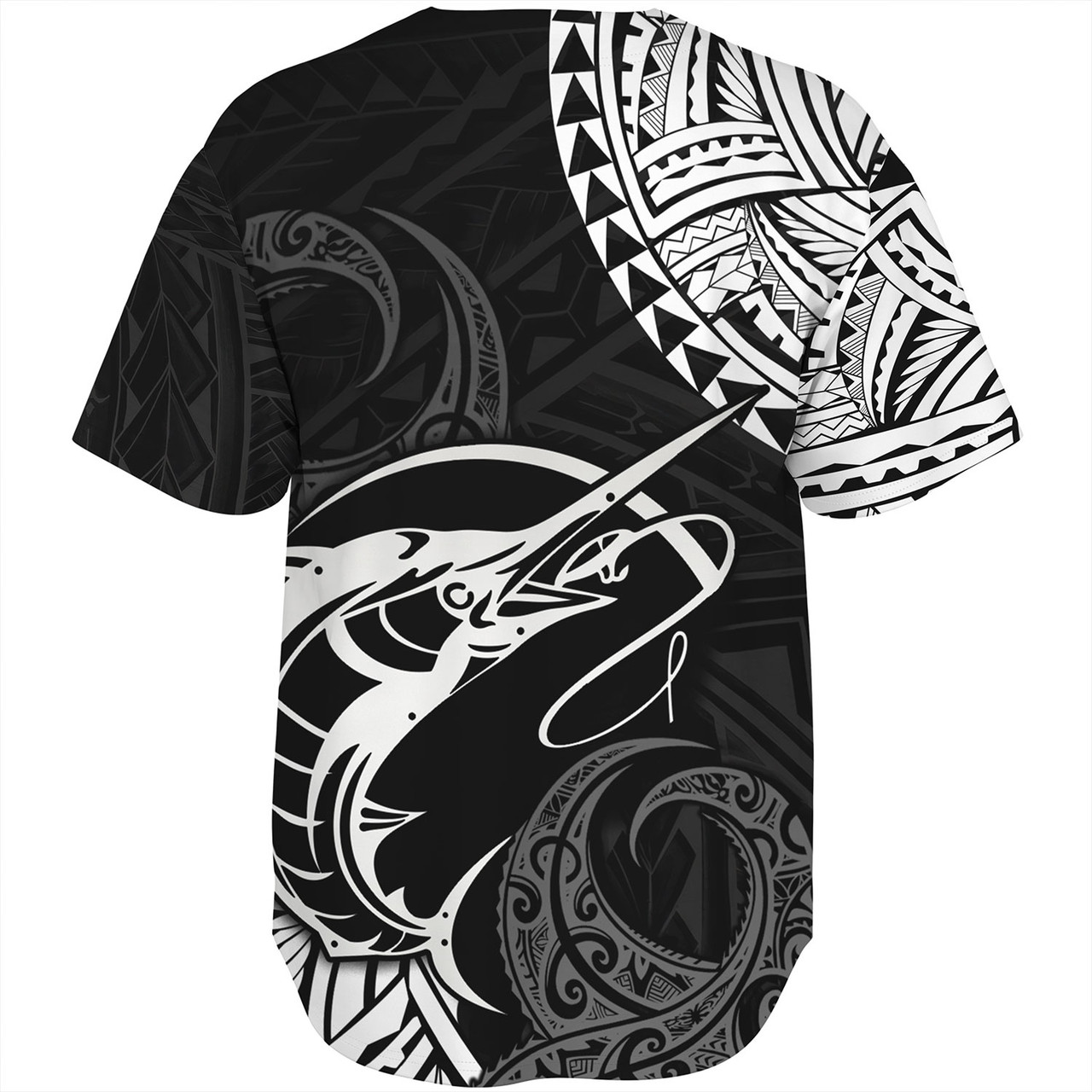 Hawaii Baseball Shirt Go Fishing Polynesian Tribal Patterns